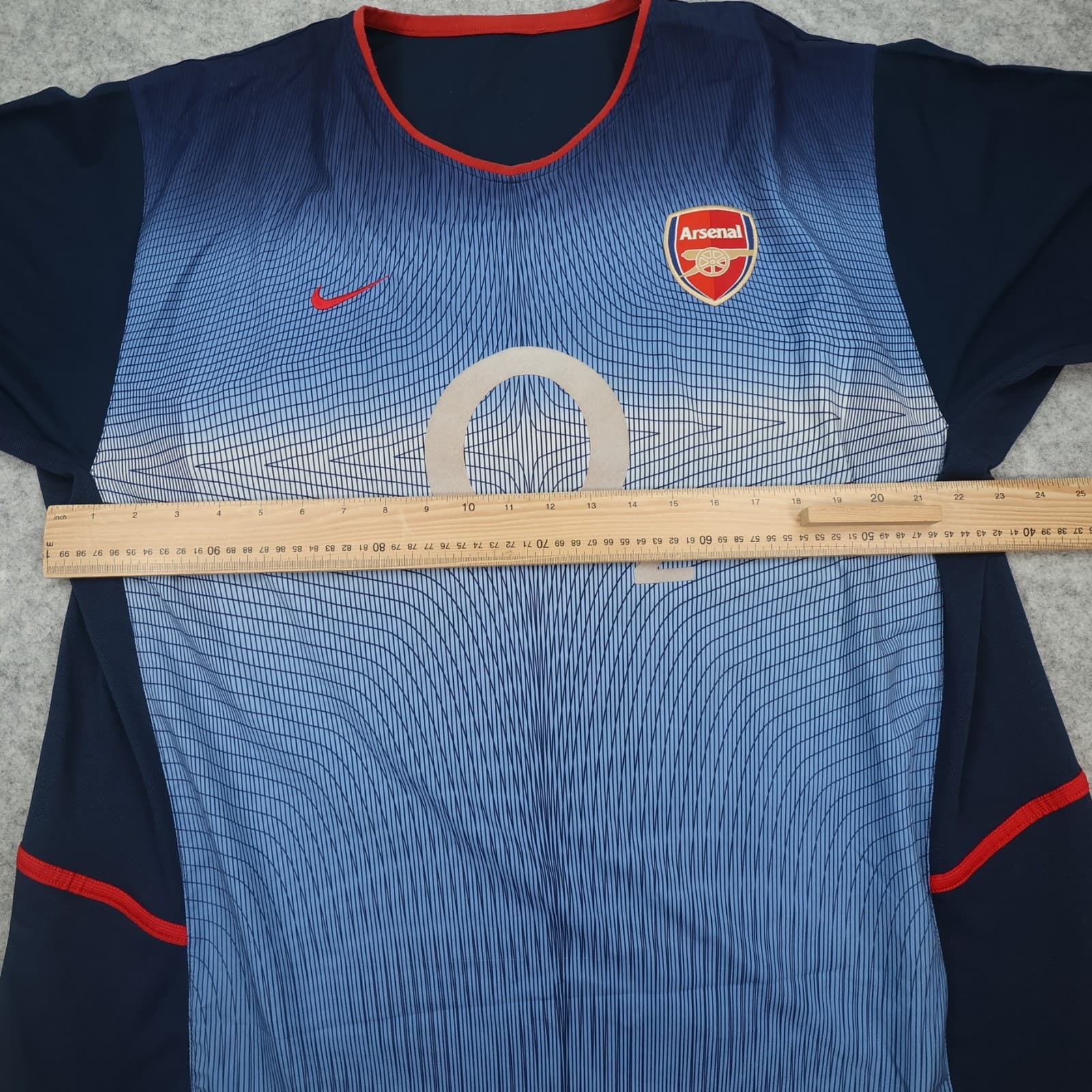 Vintage Arsenal Shirt Extra Large Blue Away 2002 2003 Nike Vieira Soccer Jersey photo 12