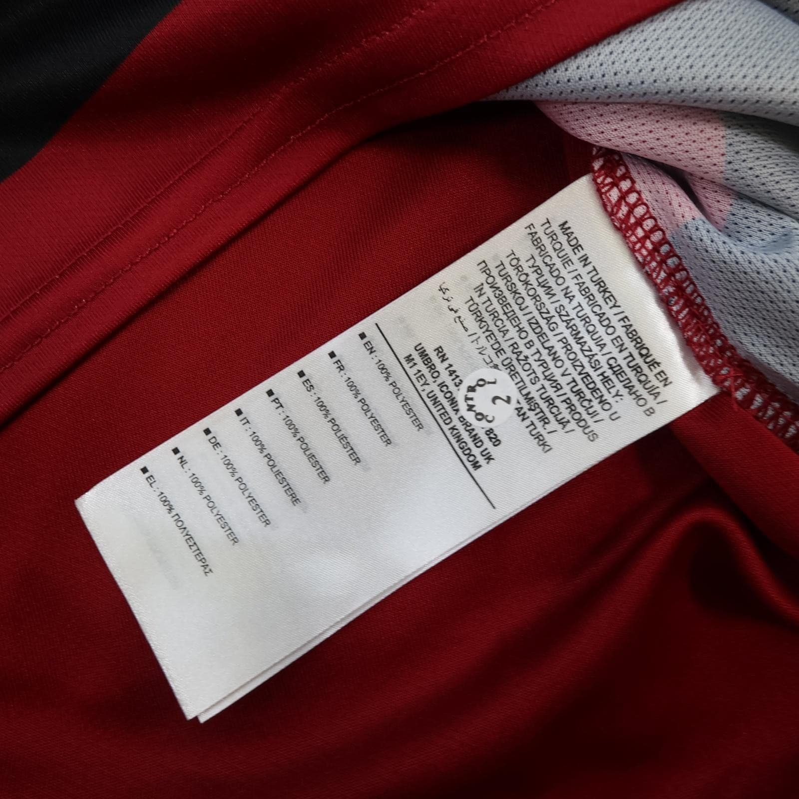 FC Nurnberg Shirt Mens Medium Red Black Home Bundesliga Football Umbro Jersey photo 9