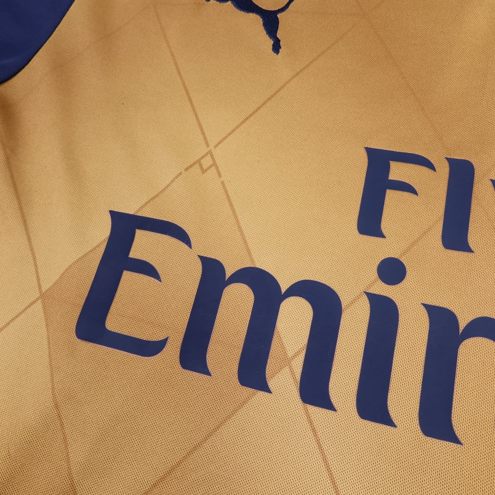 Arsenal Football Shirt Mens Away Gold 2015 2016 PUMA Ramsey 16 Football photo 4