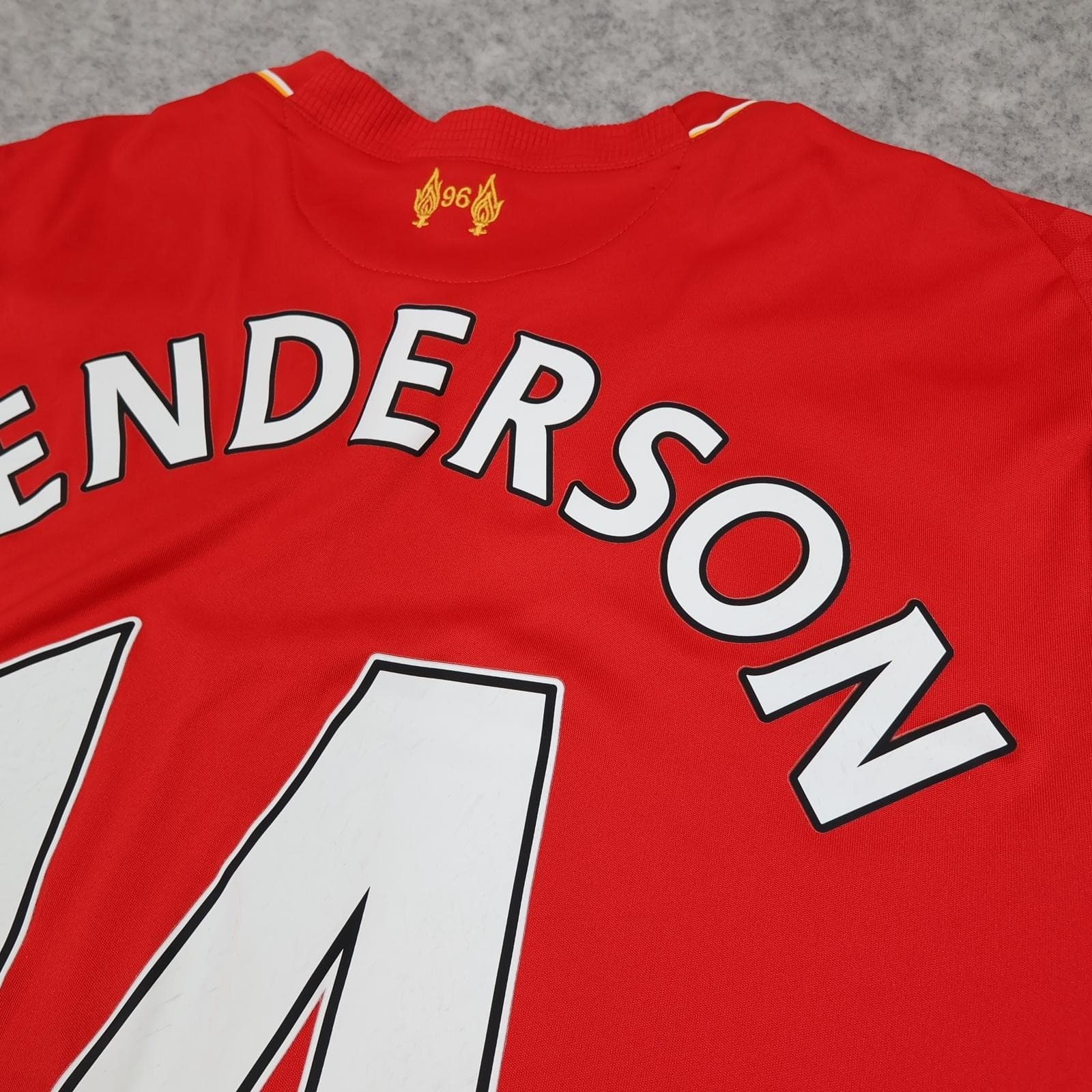 Liverpool Shirt Mens Medium Red Home 2015 2016 New Balance Jersey Henderson 14 photo 9