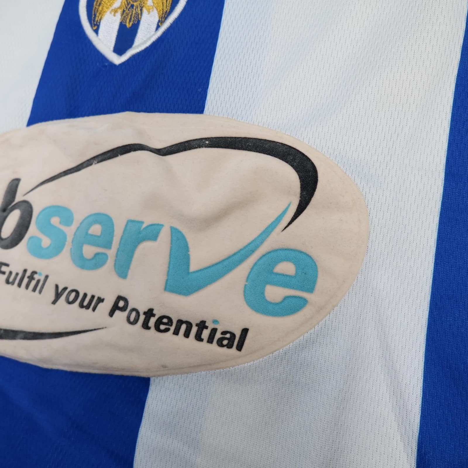 Colchester United Shirt Mens Large Home 2000 2002 Strike Force Jobserve Jersey photo 7