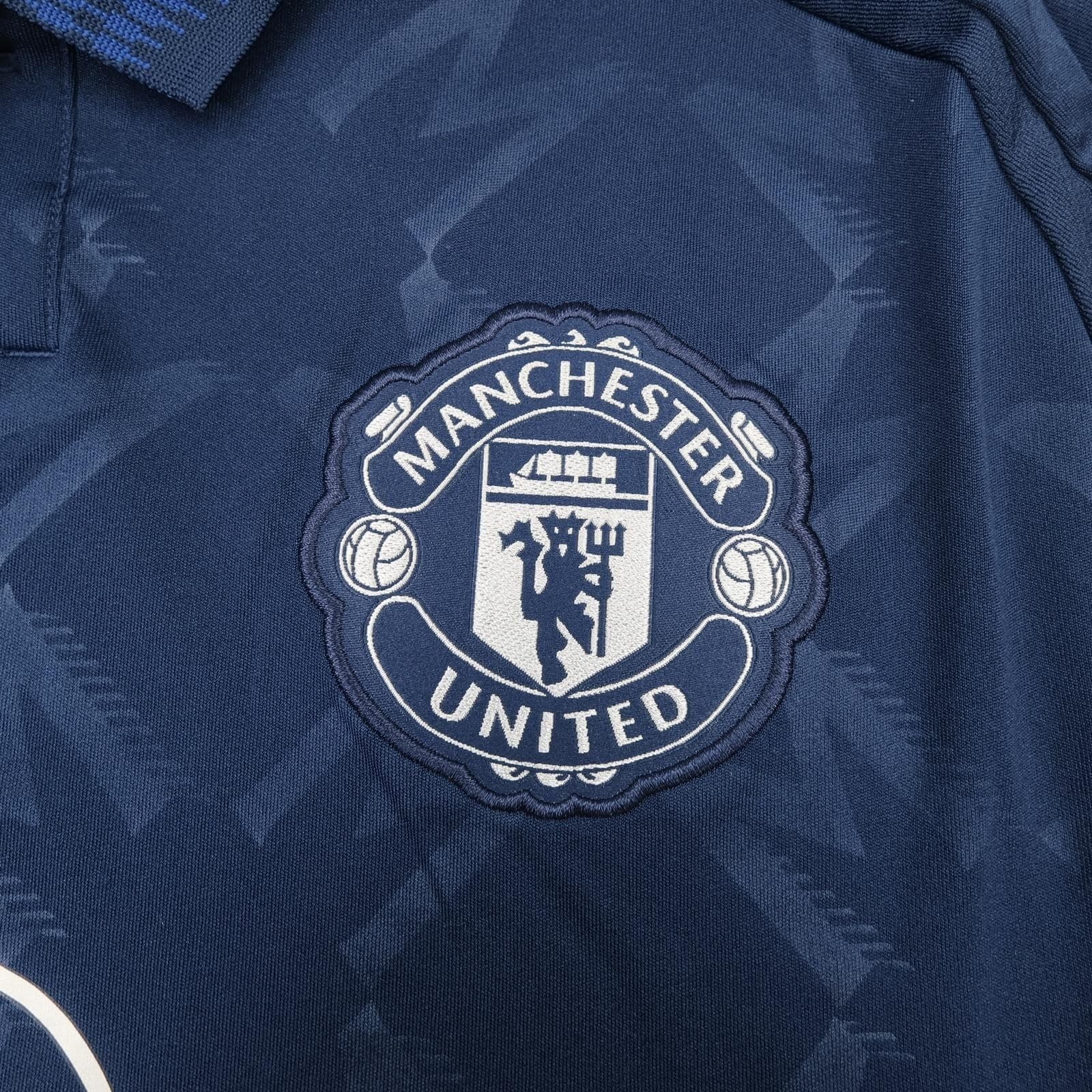 Manchester United Shirt Mens Large Blue Away 2024 2025 Adidas Soccer Jersey photo 4