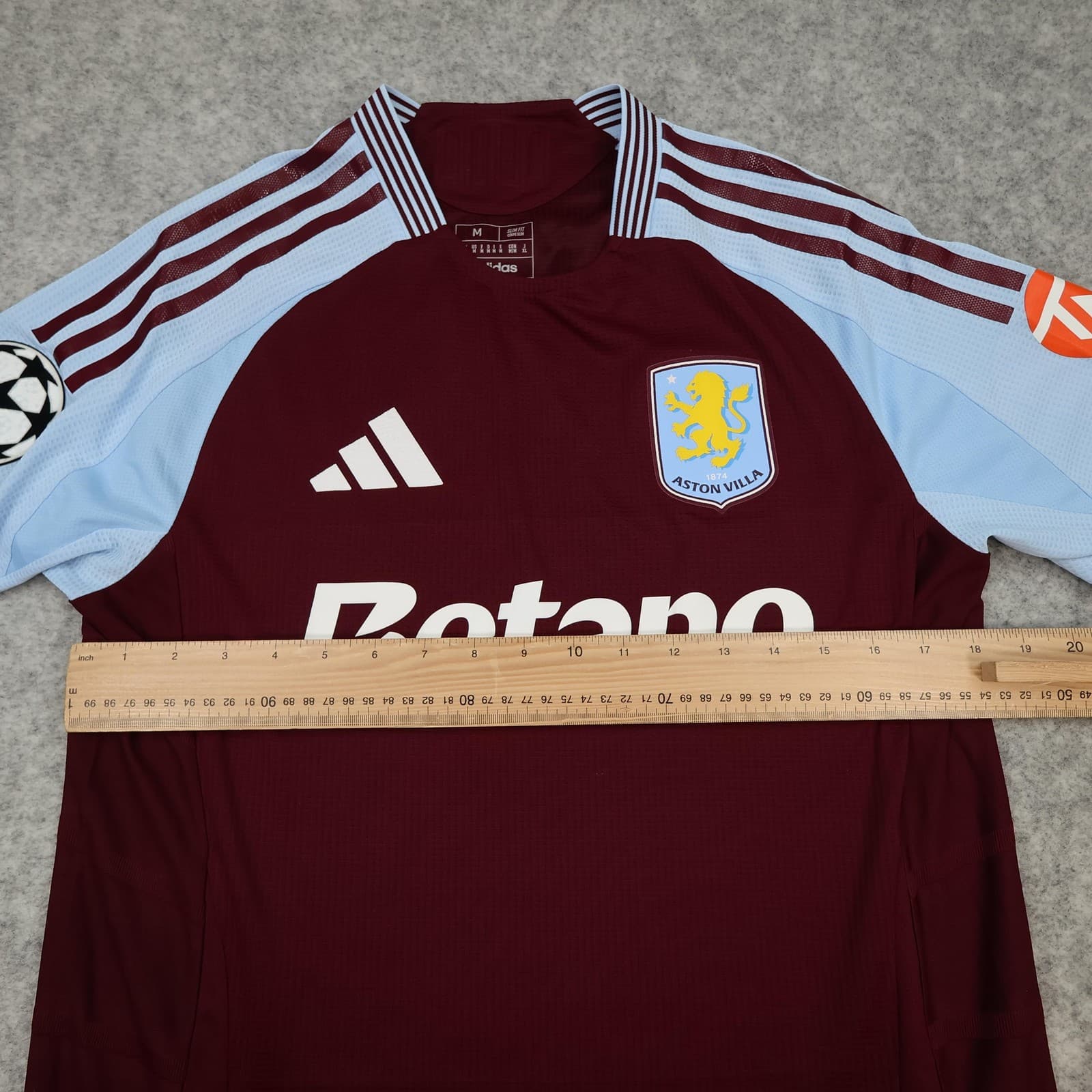 Aston Villa Shirt Mens Medium Red Home 2024 2025 Authentic Football Adidas UCL photo 12