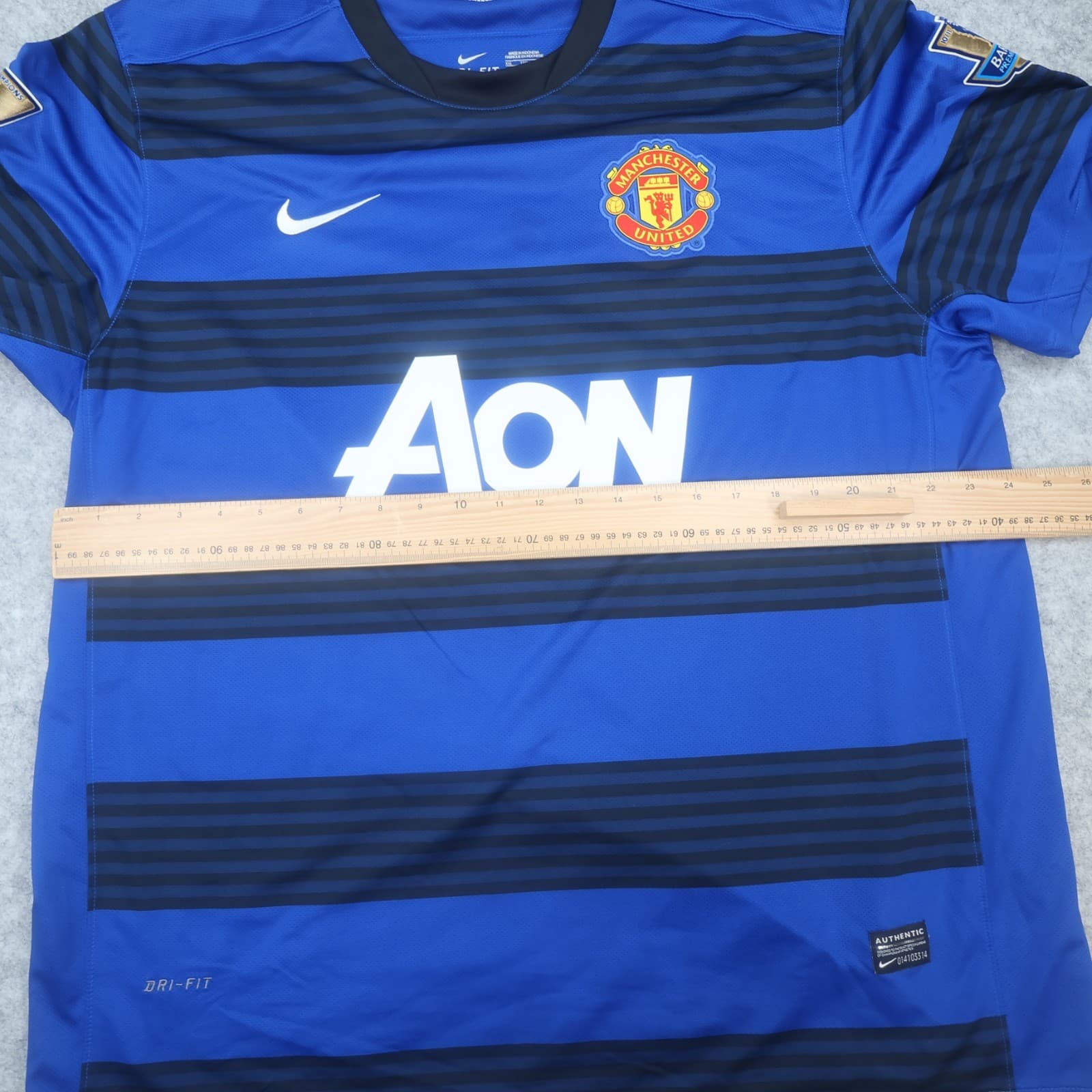 Manchester United Shirt 2XL Away Blue Home Kit 2011 2012 Jersey Alex Ferguson photo 13