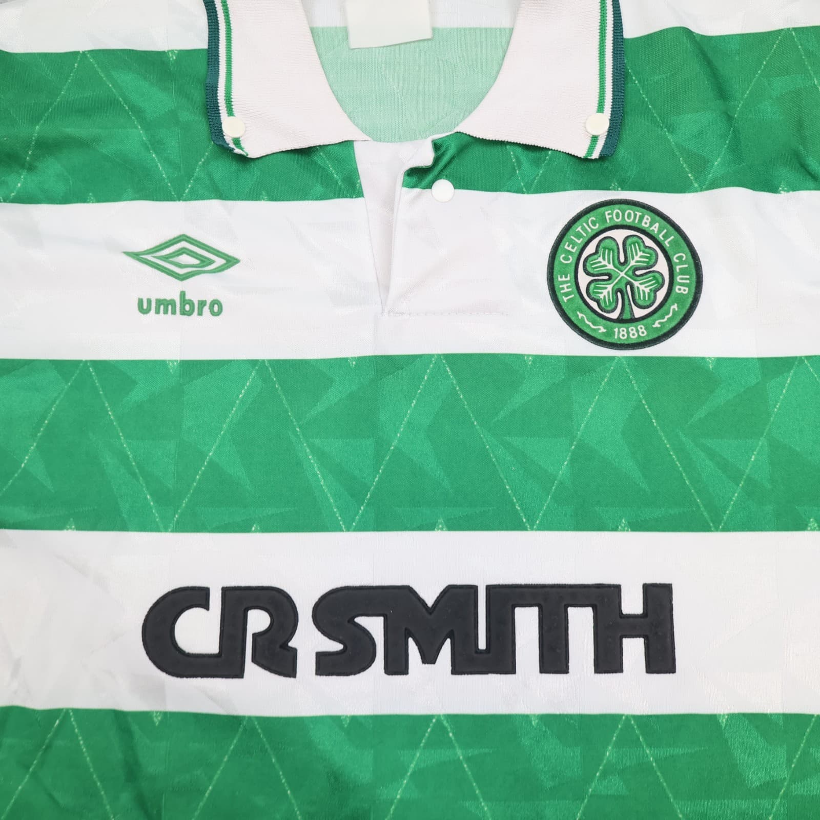 Vintage Celtic Football Shirt Medium Green Home Kit 1989 1991 Umbro Jersey photo 3