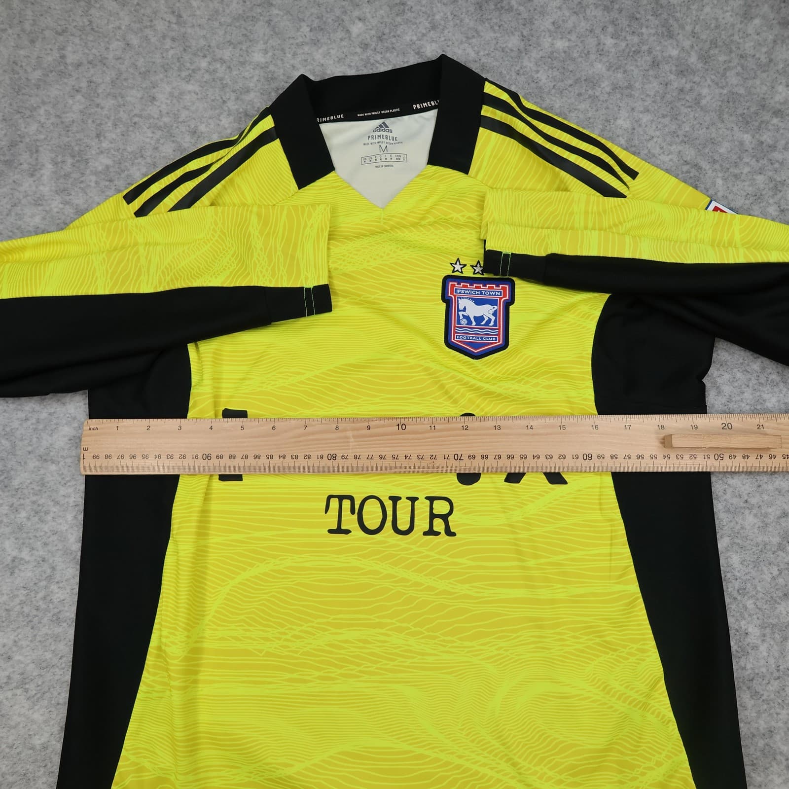 Ipswich Town Goalkeeper Shirt Mens Medium Yellow 2021 2022 Adidas Tour Sheeran photo 9