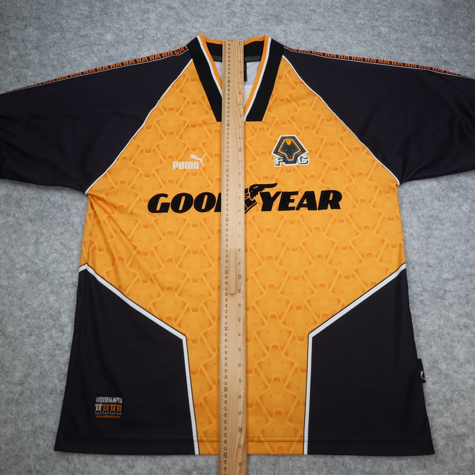 Vintage Wolves Football Shirt Large Orange Home Kit 1996 1998 Puma Jersey L photo 14