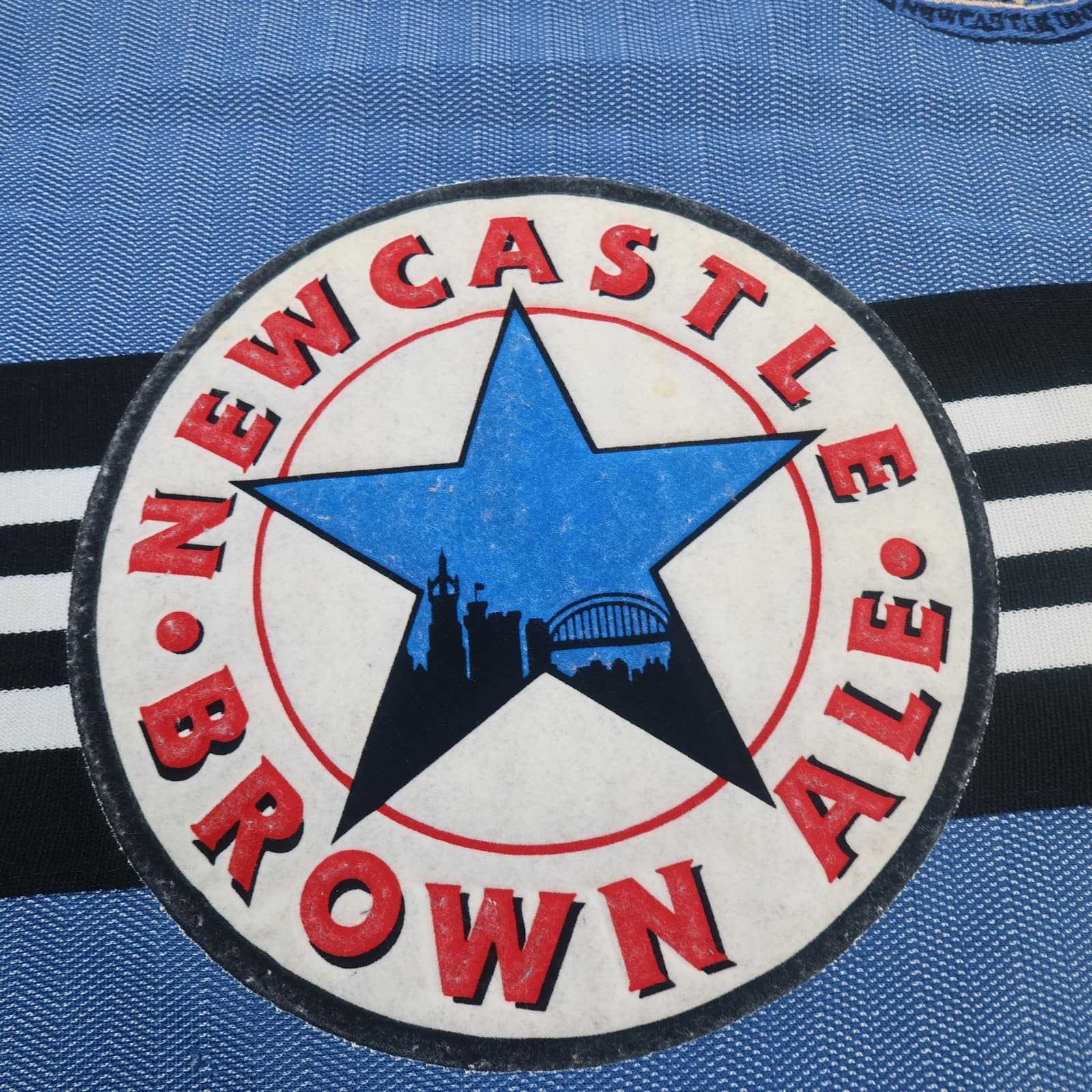 Vintage Newcastle United Shirt Mens Large Blue Away Adidas Brown Ale 1996 1997 photo 7