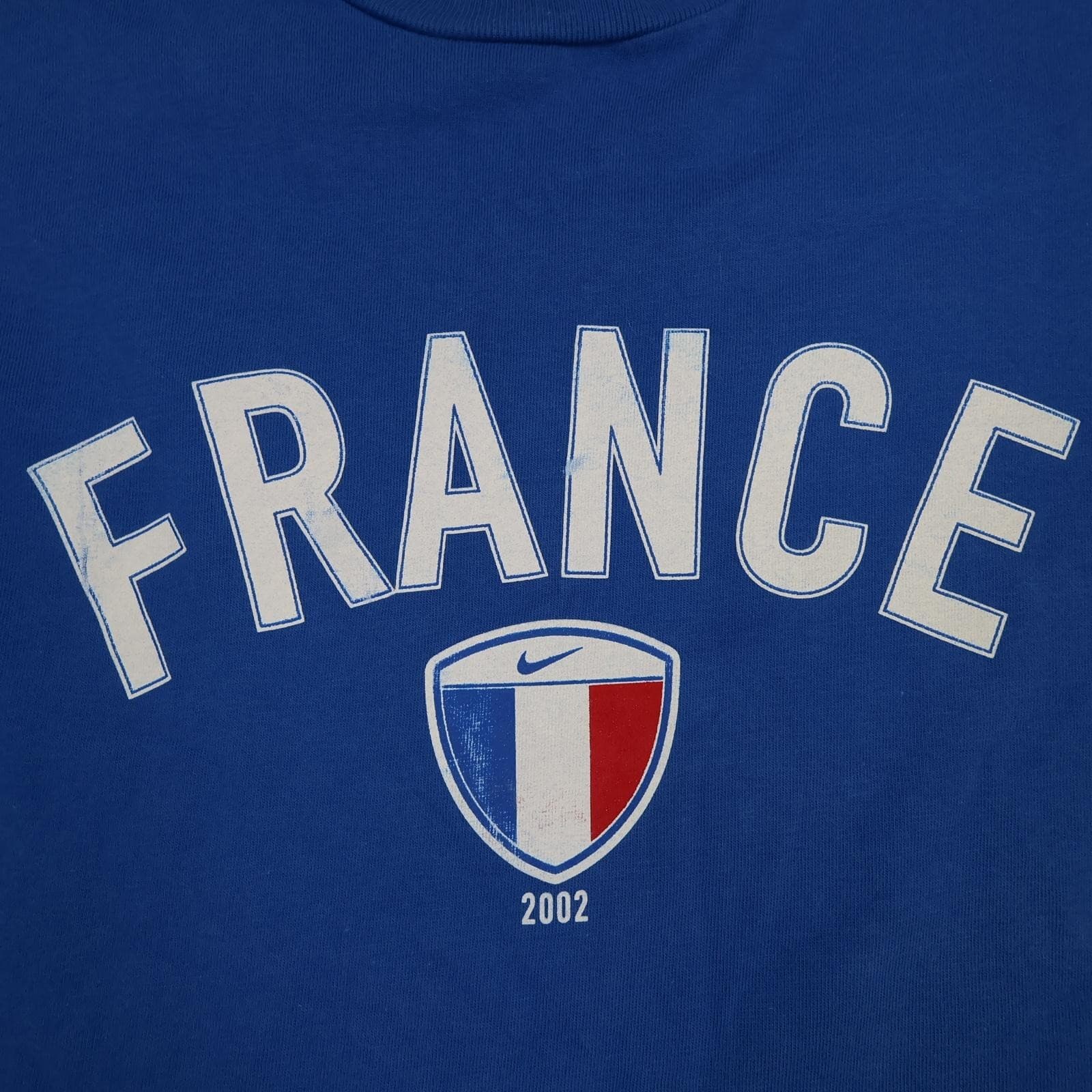 Vintage France Training Shirt Mens XL Blue 2002 Football Nike Henry 12 00s photo 3