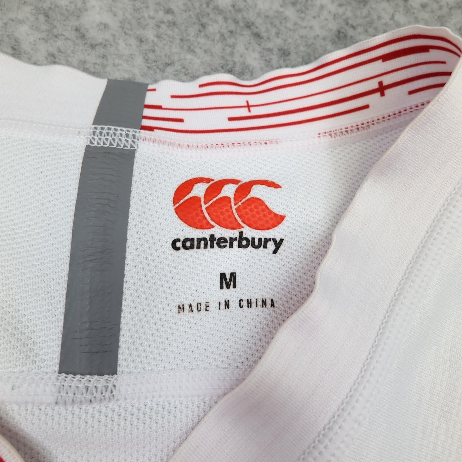 England Rugby Shirt Mens Medium White Rugby Union Canterbury O2 Vapodri Jersey photo 6