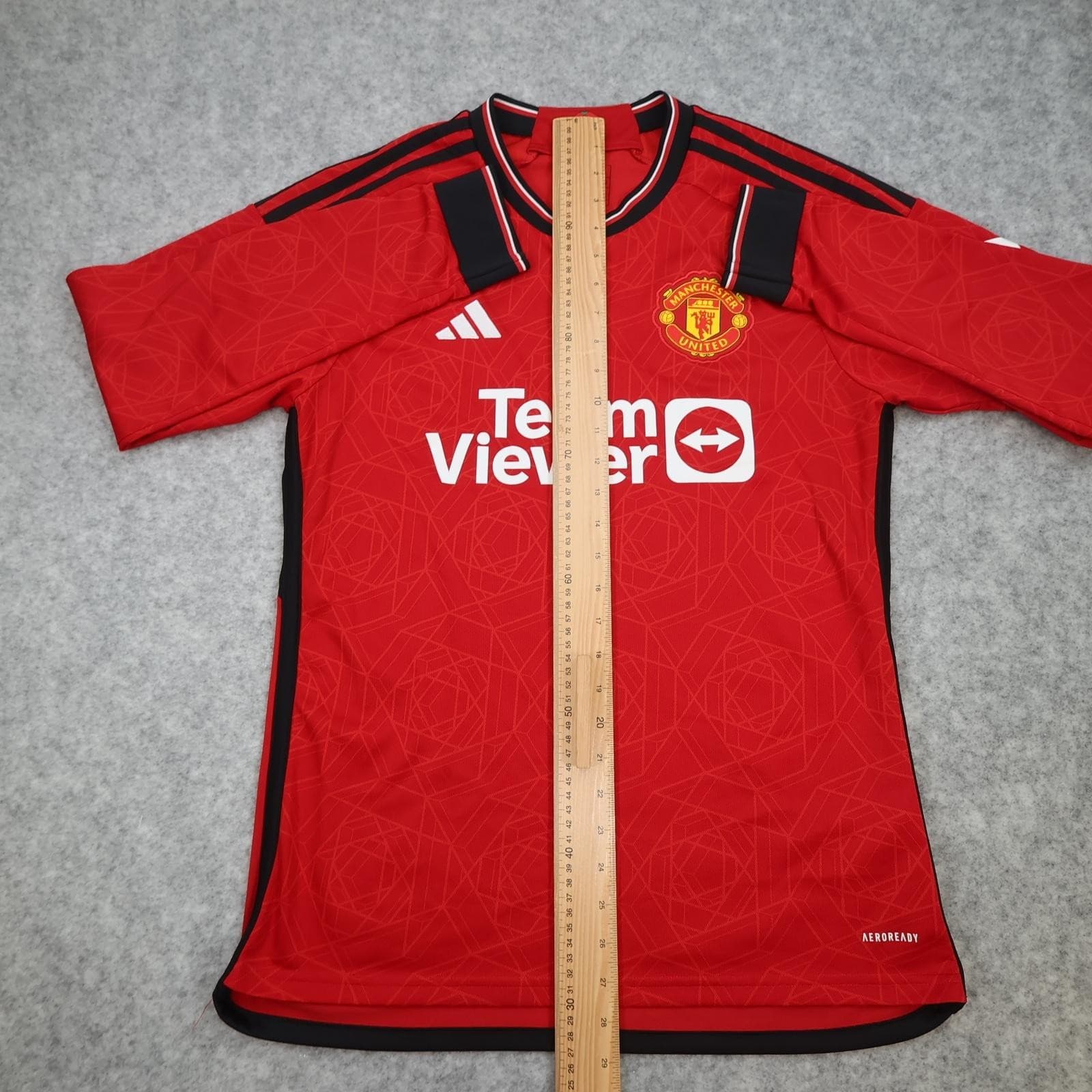 Manchester United Shirt Mens Medium Red Home 2023 2024 Adidas TeamViewer Jersey photo 11