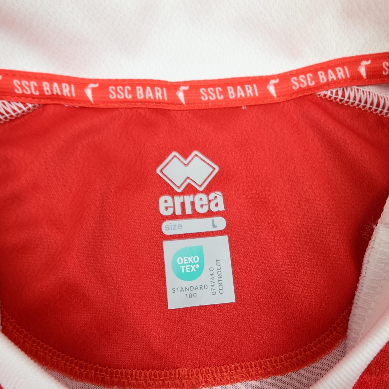 SSC Bari Shirt Mens Large Red Home 2025 2026 Errea Betsson Sport Jersey photo 6