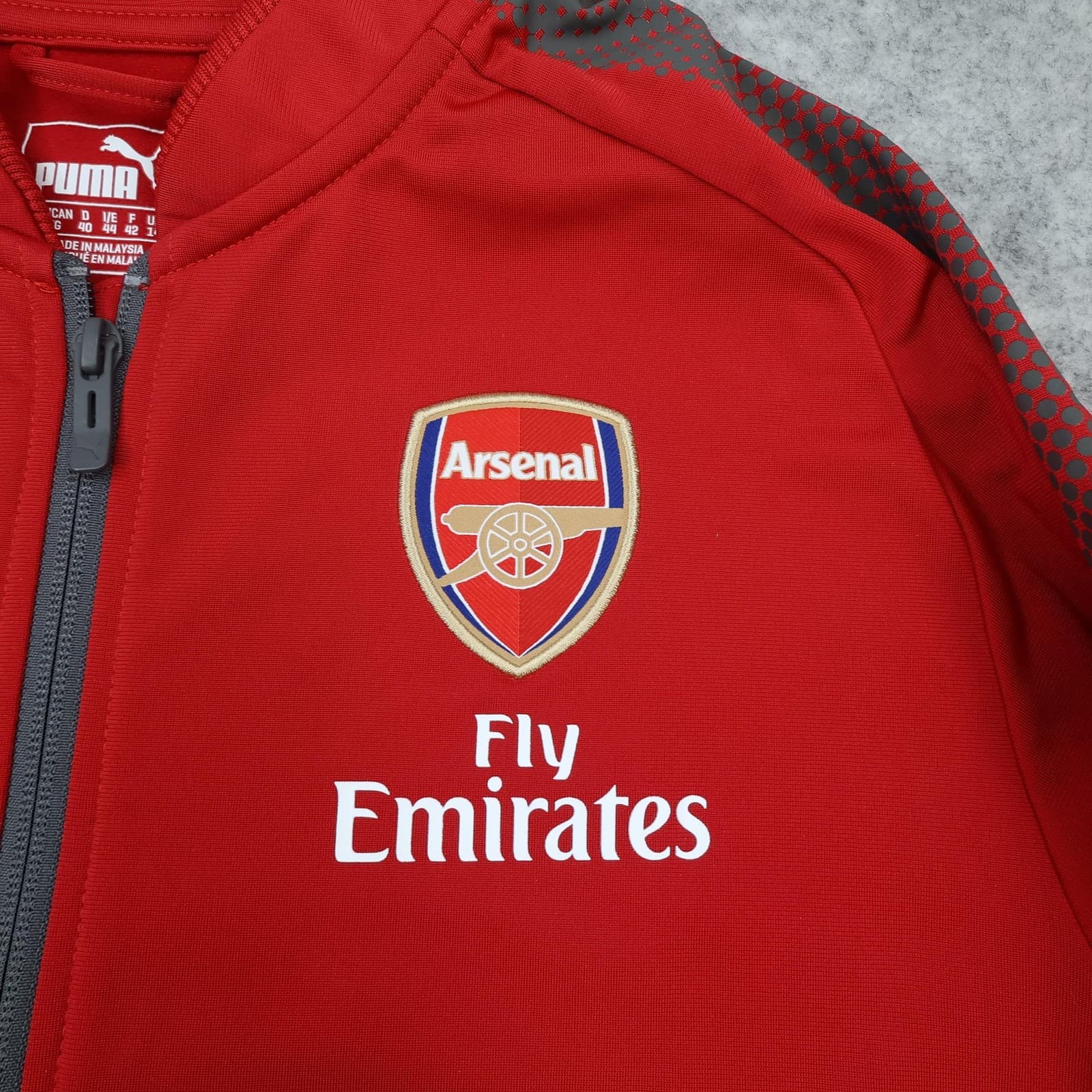 Arsenal Jacket Womens Size 14 Red EPL 2017 2018 Puma Full Zip Training photo 3