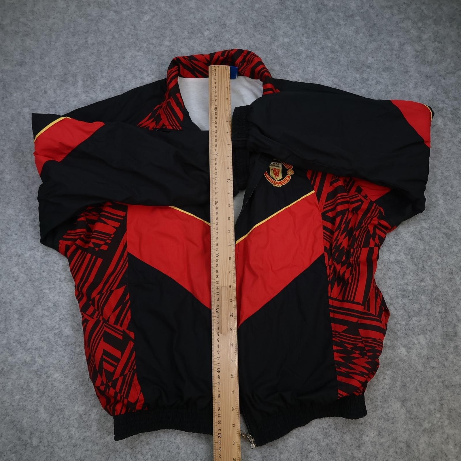 Vintage Manchester United Jacket Mens Medium Black 1992 1993 Umbro Track Top 90s photo 11