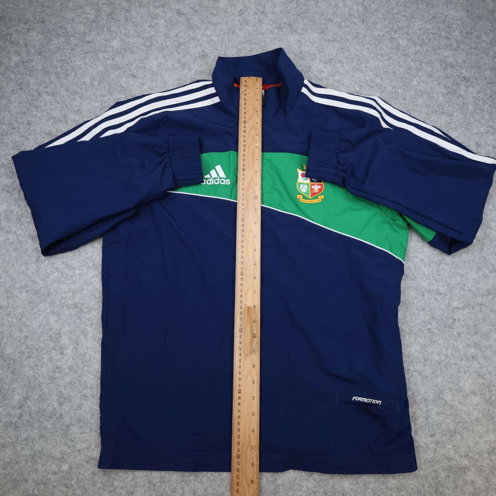 Lions Rugby Jacket Navy Small Adidas Pullover 2009 South Africa Tour British 1/4 photo 12