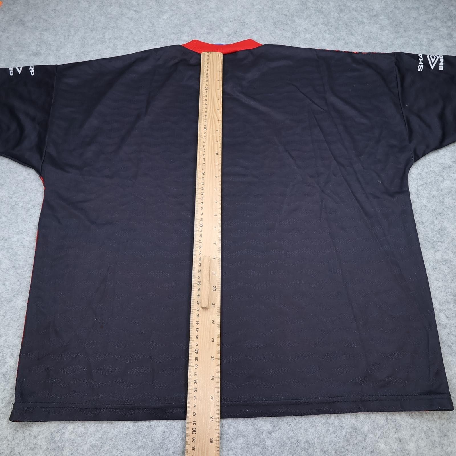 Vintage Manchester United Training Shirt Mens XL Black Umbro 1994 Soccer Jersey photo 17
