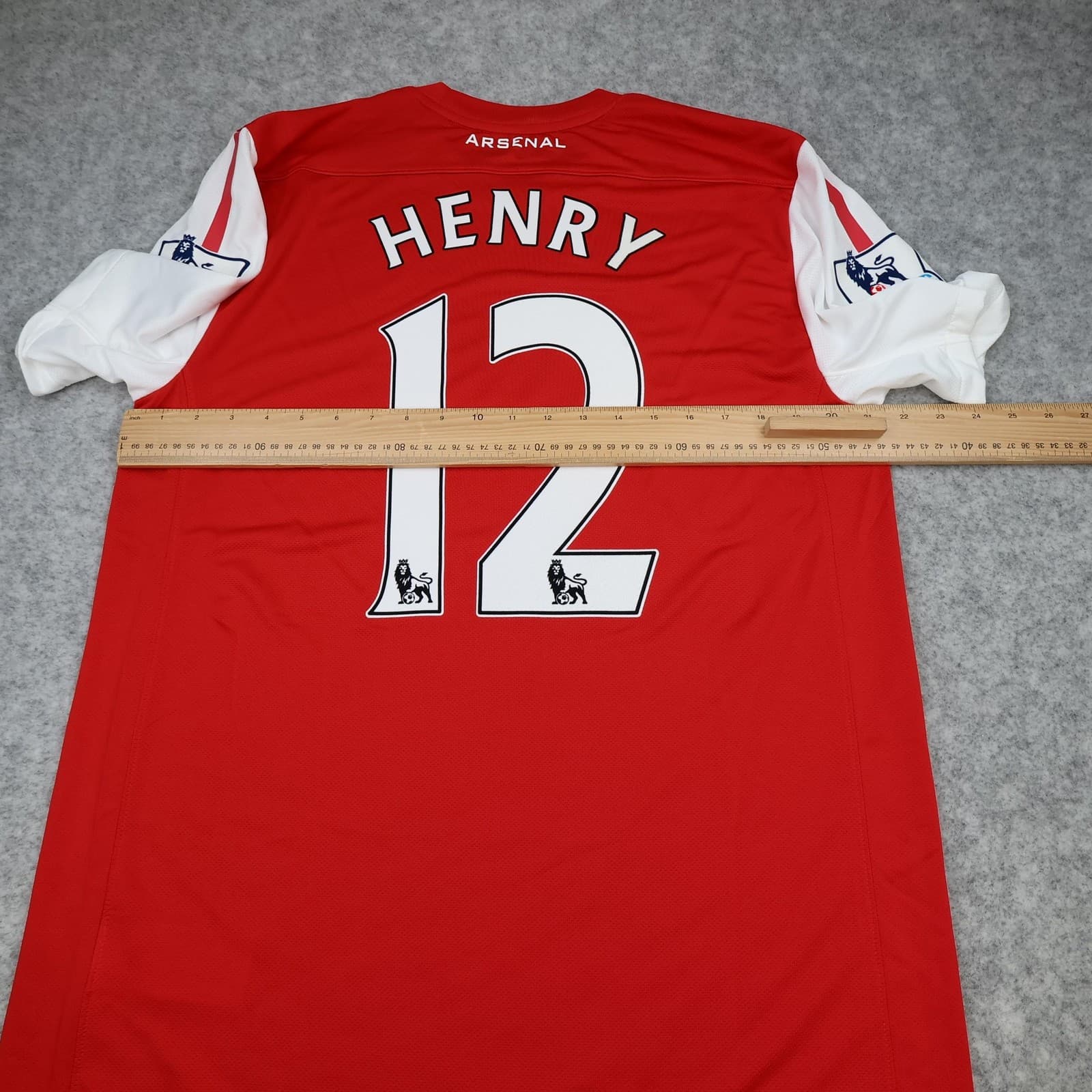 Arsenal Shirt Mens Large Red Home 2011 2012 Football Nike Henry 12 Soccer Jersey photo 12