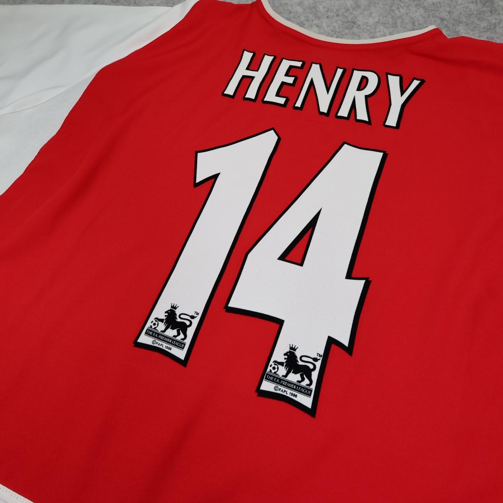 Vintage Arsenal Shirt Mens 2XL Red Home EPL Football Nike Henry 14 O2 Jersey photo 8