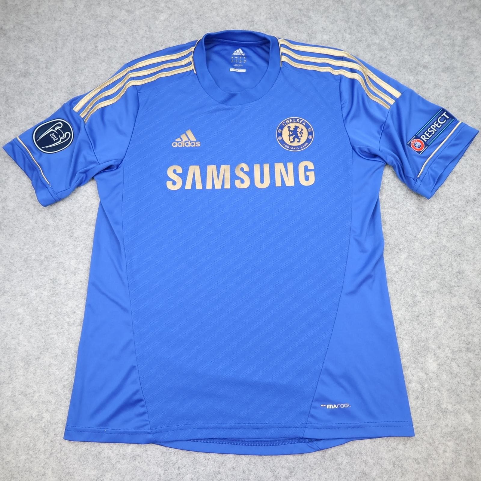 Chelsea Shirt Mens Large Blue Home 2012 2013 Adidas Hazard 17 Soccer Jersey photo 2