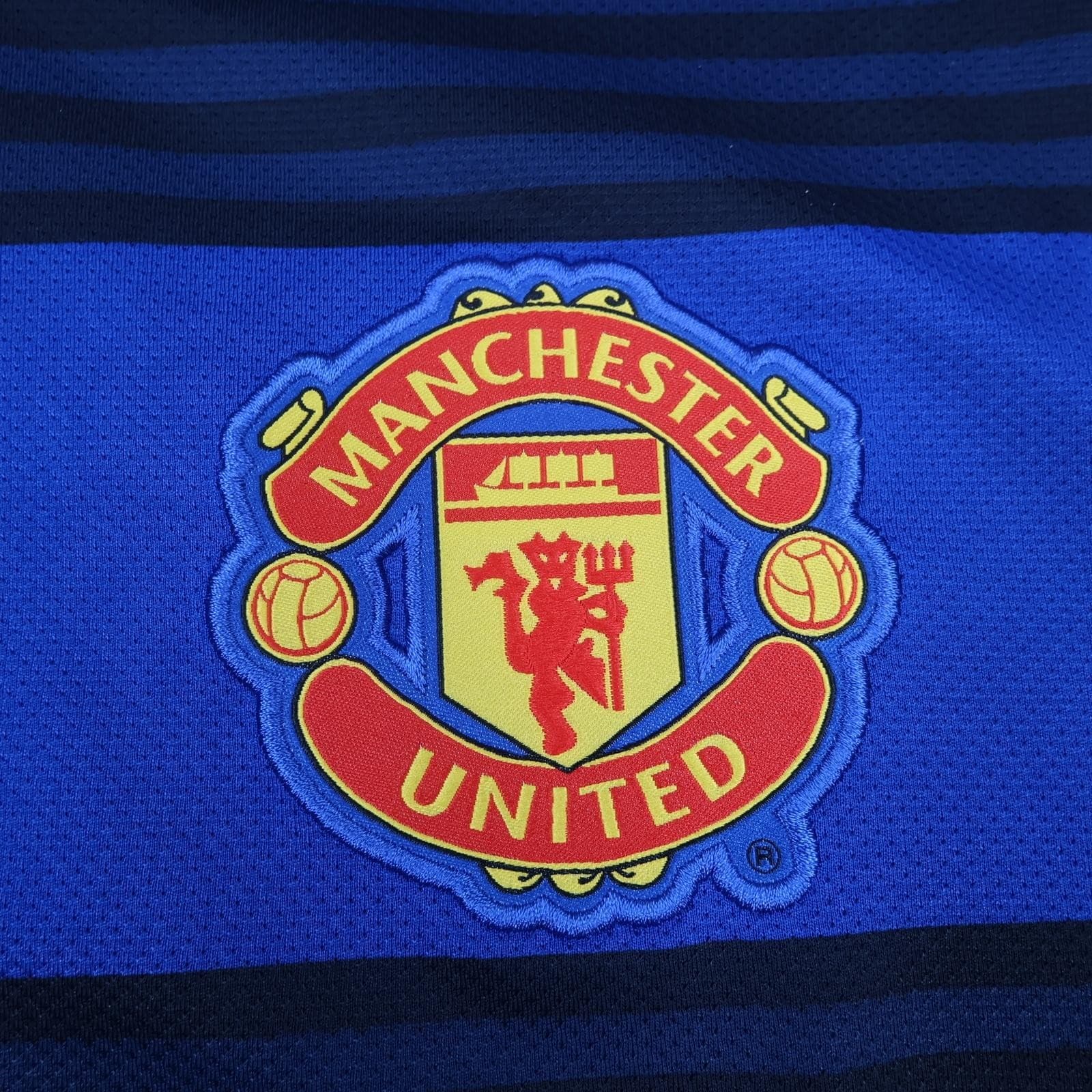 Manchester United Away Shirt Mens Large Blue 2011 2012 EPL Phil Jones Nike photo 5