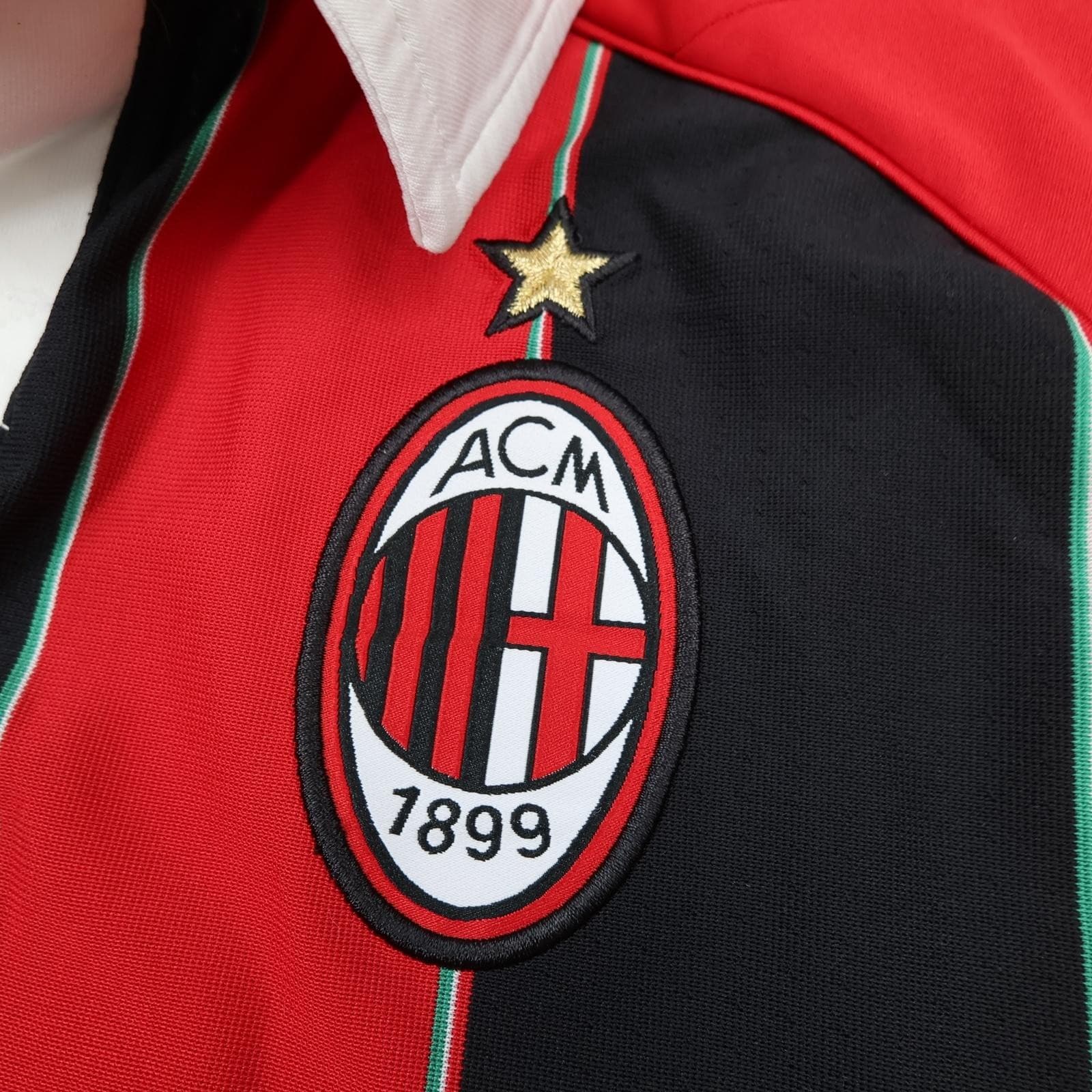 AC Milan Shirt Mens Small Red Black Home 2012 2013 Football Adidas Fly Emirates photo 3