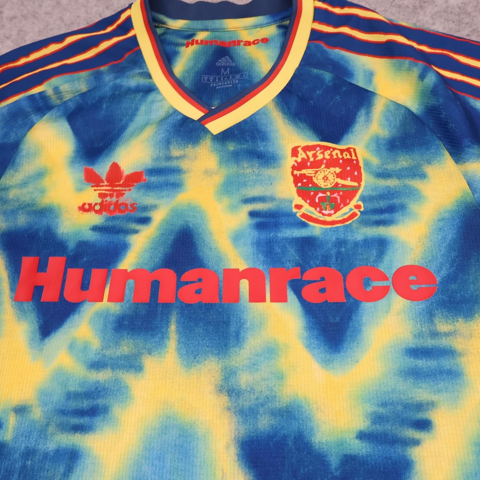 Arsenal Shirt Mens Medium 4th Kit 2020 2021 Adidas Human Race Soccer Jersey Rare photo 3