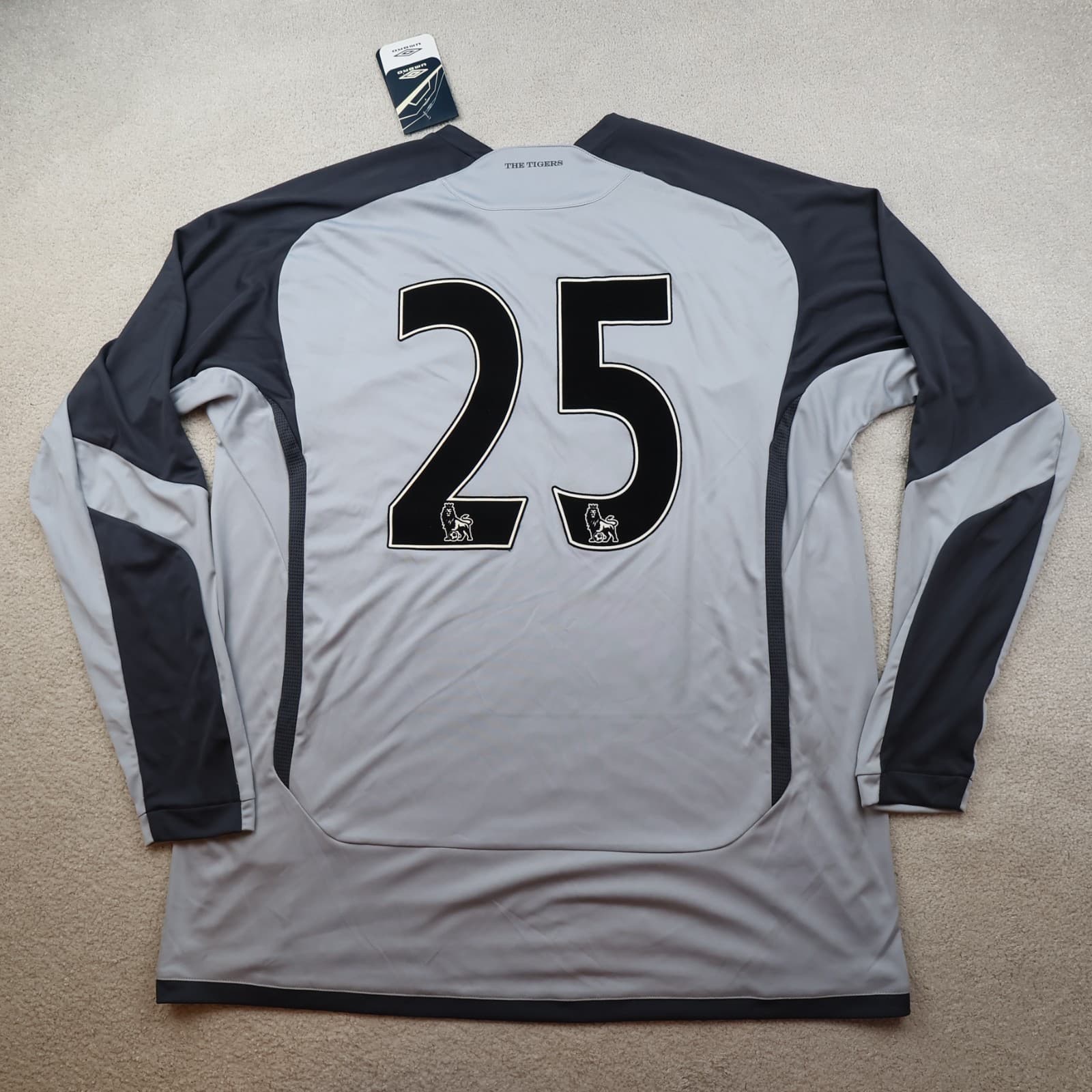 Hull City Shirt Extra Large Grey Goalkeeper Kit 2009 2010 Umbro Football Jersey photo 2