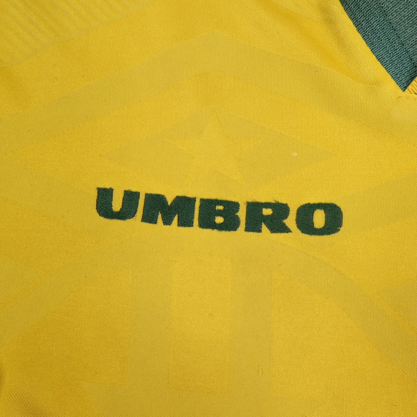 Vintage Brazil Football Shirt Large Yellow Home Kit 1993 1994 Soccer Jersey photo 5
