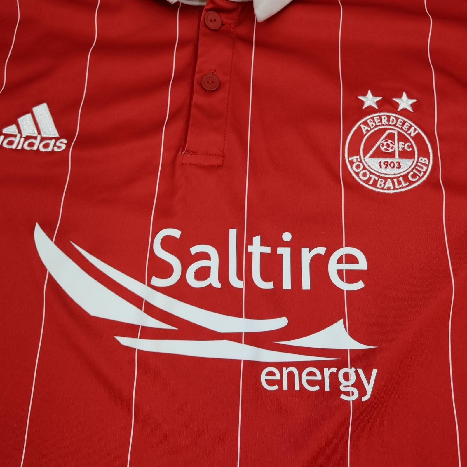 Aberdeen FC Shirt Mens 3XL Red Home SPFL 2016 2017 Adidas Saltire Soccer Jersey photo 3