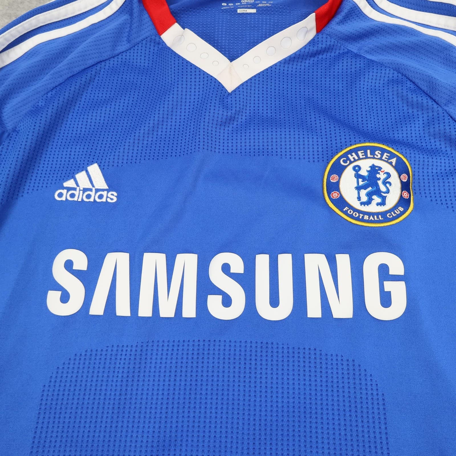 Chelsea Shirt Mens Large Blue Home 2010 2011 Adidas Anelka 39 Soccer Jersey photo 3