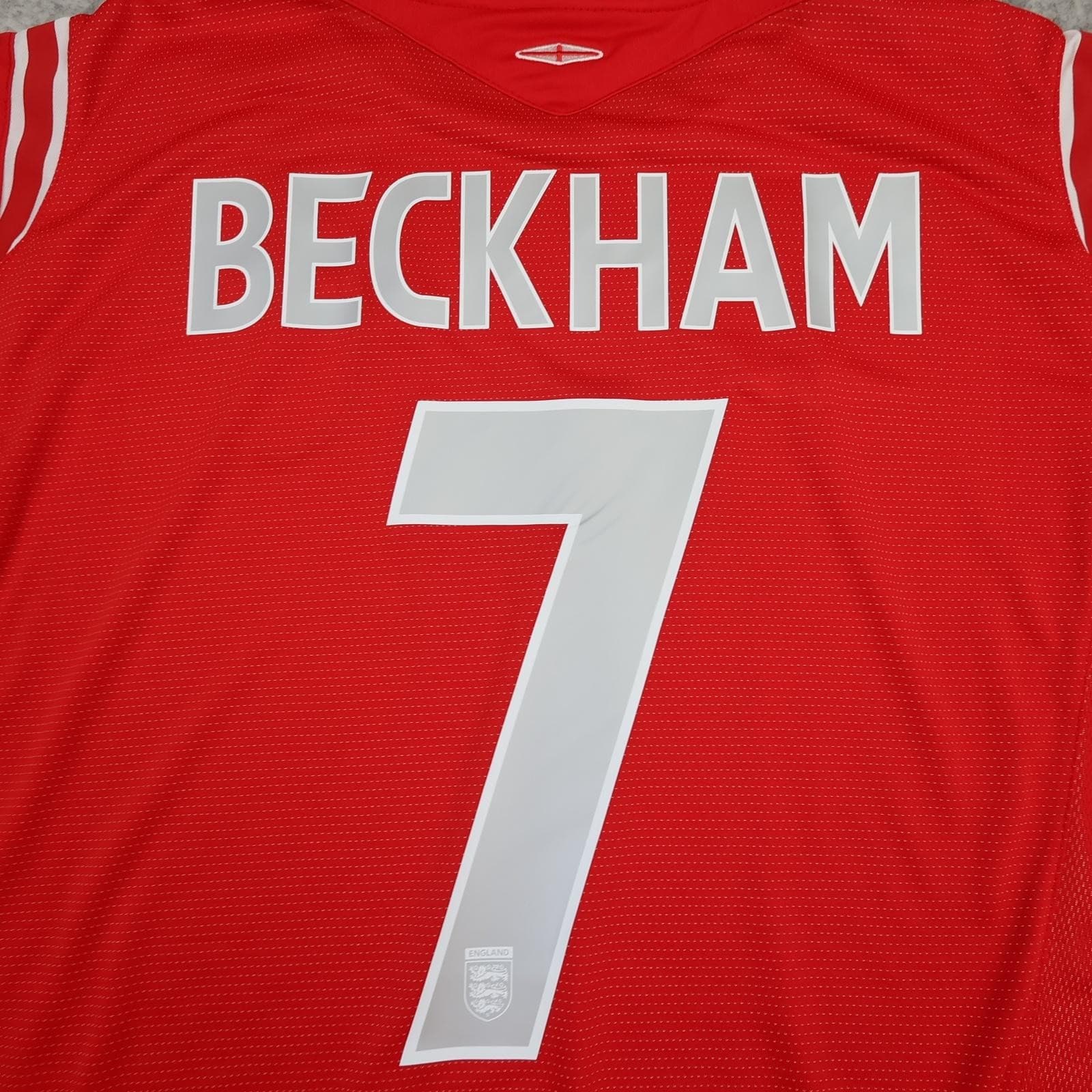 Vintage England Away Shirt Mens XL Red 2004 2006 Football Umbro Beckham 7 photo 3
