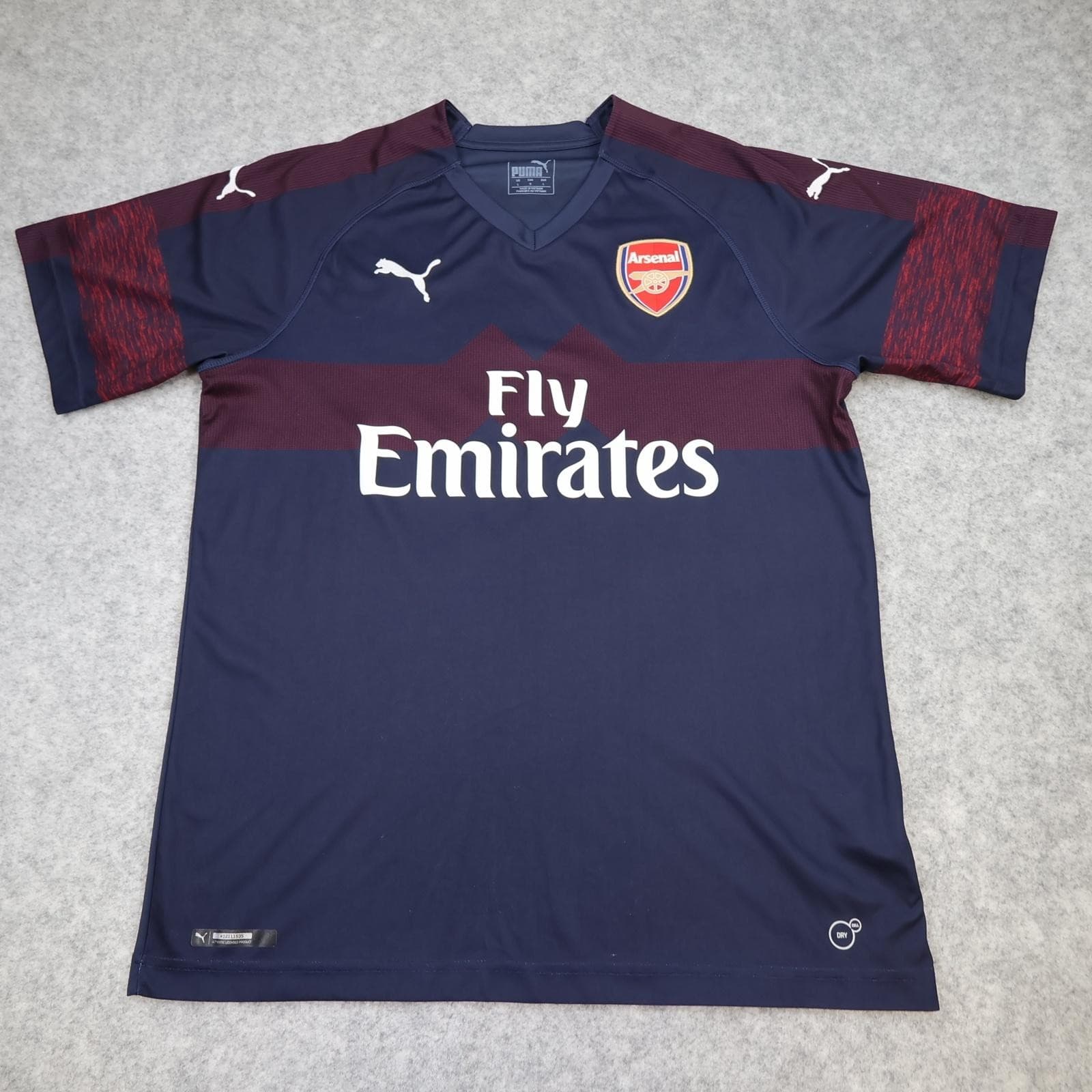 Arsenal Shirt Mens Large Blue 2018 2019 Away Puma Mesut Ozil 10 Soccer Jersey photo 2