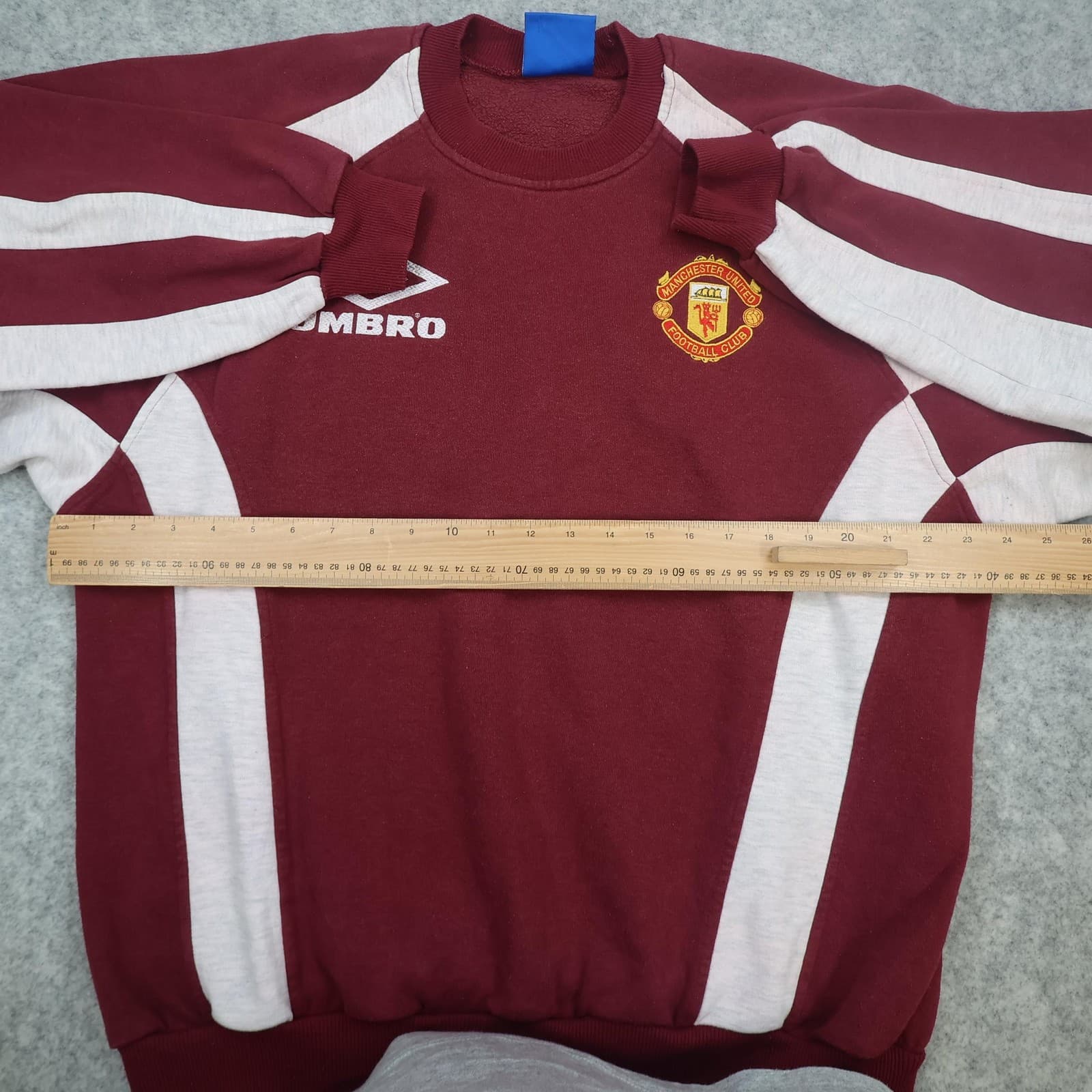 Vintage Manchester United Training Sweatshirt Mens Large 1996 Umbro Sharp Soccer photo 8