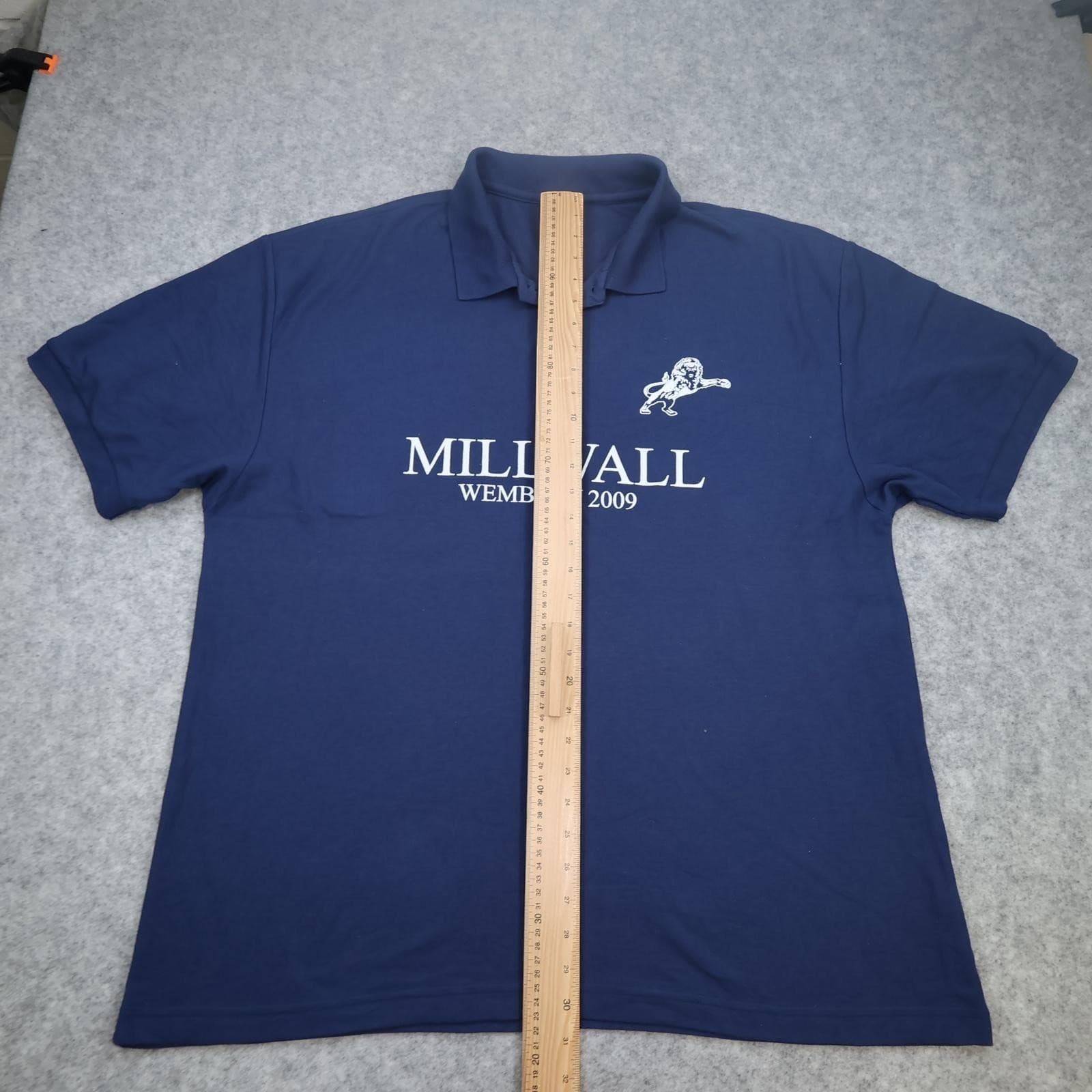 Millwall Shirt Mens 3XL Blue Wembley 2009 Football Fruit Of The Loom Polo photo 8