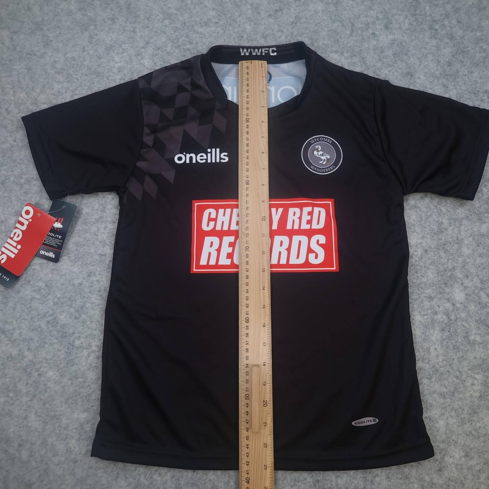 Wycombe Wanderers Shirt Youth 10-11 Years Black O'Neills Cherry Red Records photo 12