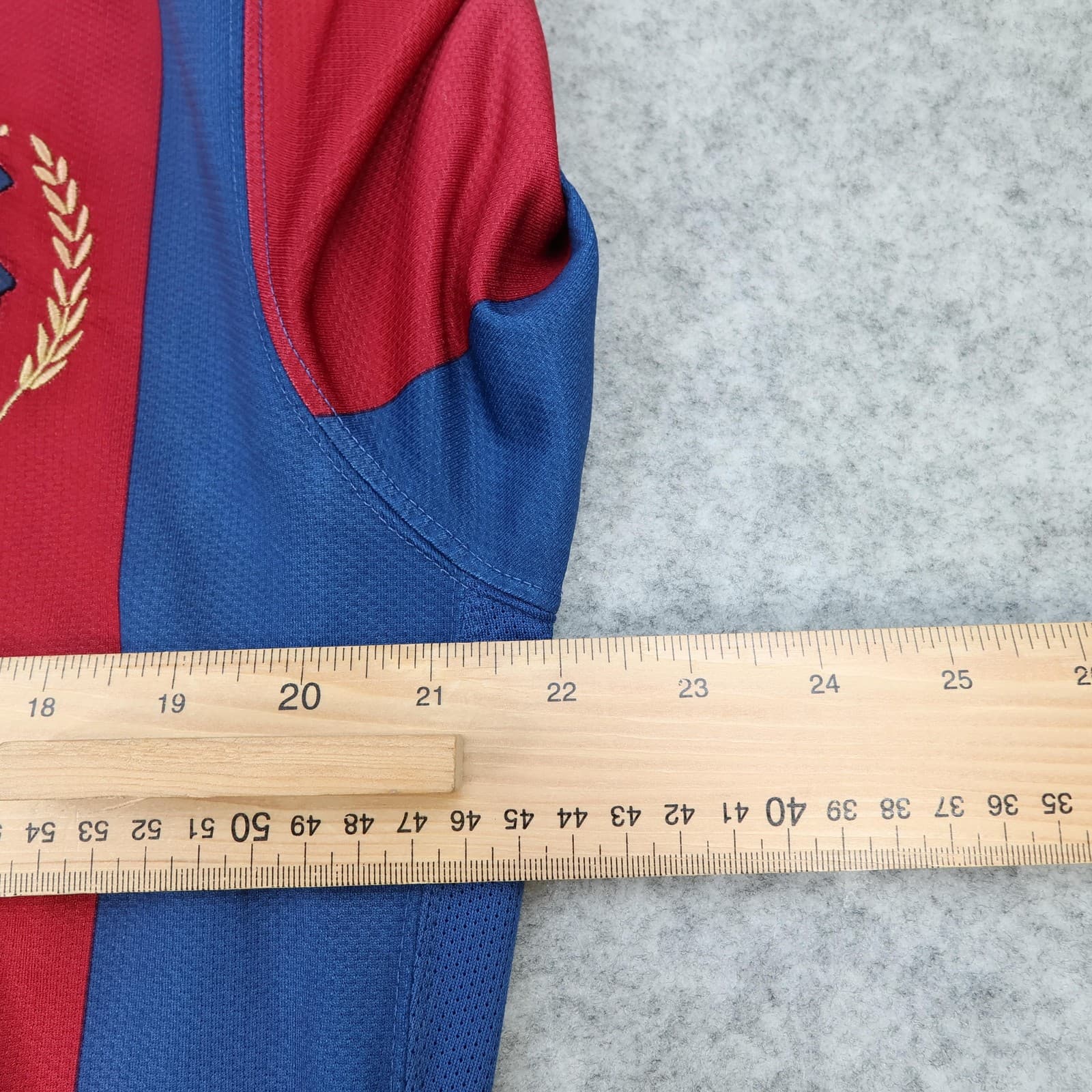 Barcelona Shirt Mens Large Red Blue Home 2007 2008 Football Nike Ronaldinho 10 photo 17