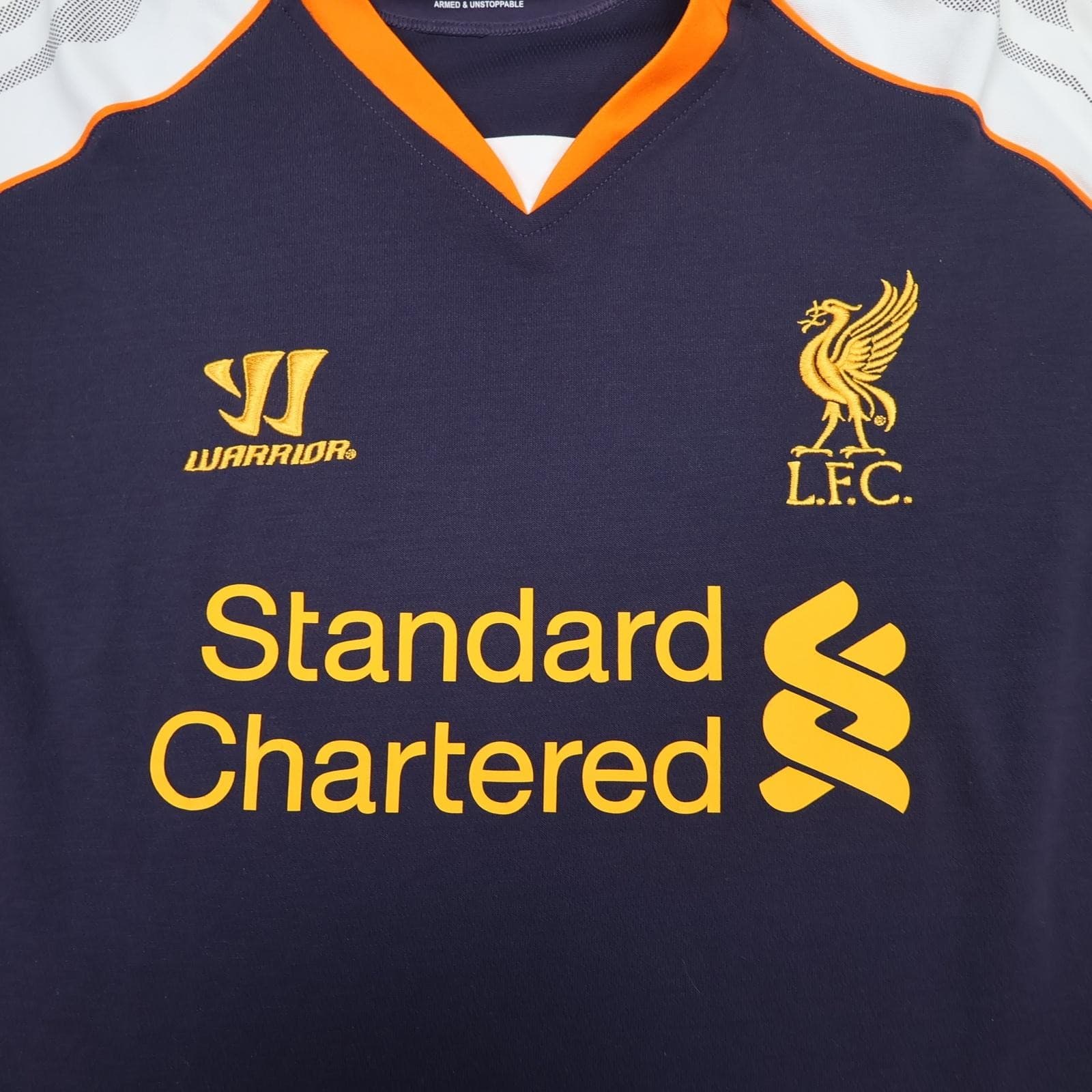 Liverpool Shirt Mens Large Purple 3rd Kit Football Warrior 2012 2013 Jersey photo 3