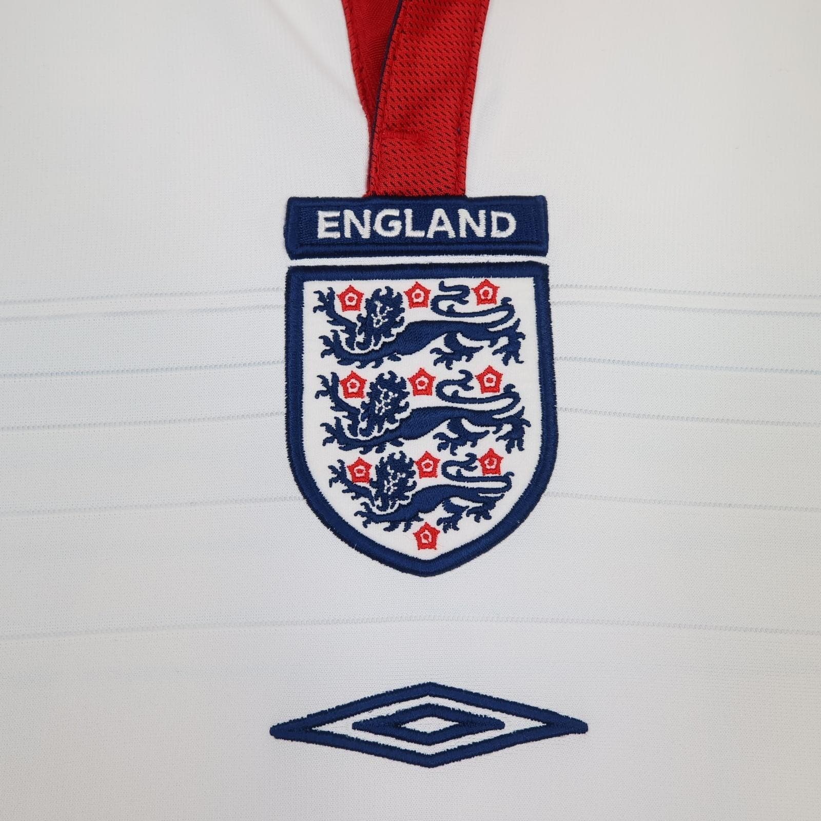 Vintage England Home Shirt Mens 2XL White 2000s Football Umbro Rooney 9 Jersey photo 6