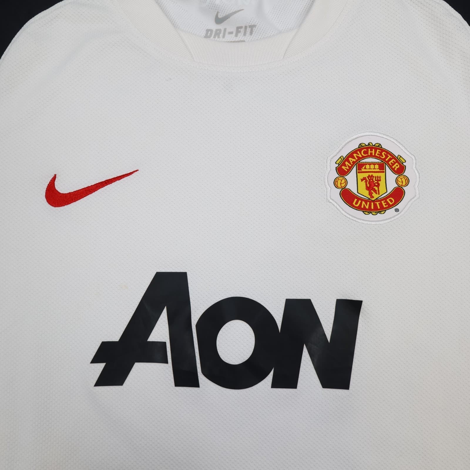 Manchester United Shirt Extra Large Boys White Away 2010 2011 Nike Jersey Kids photo 5