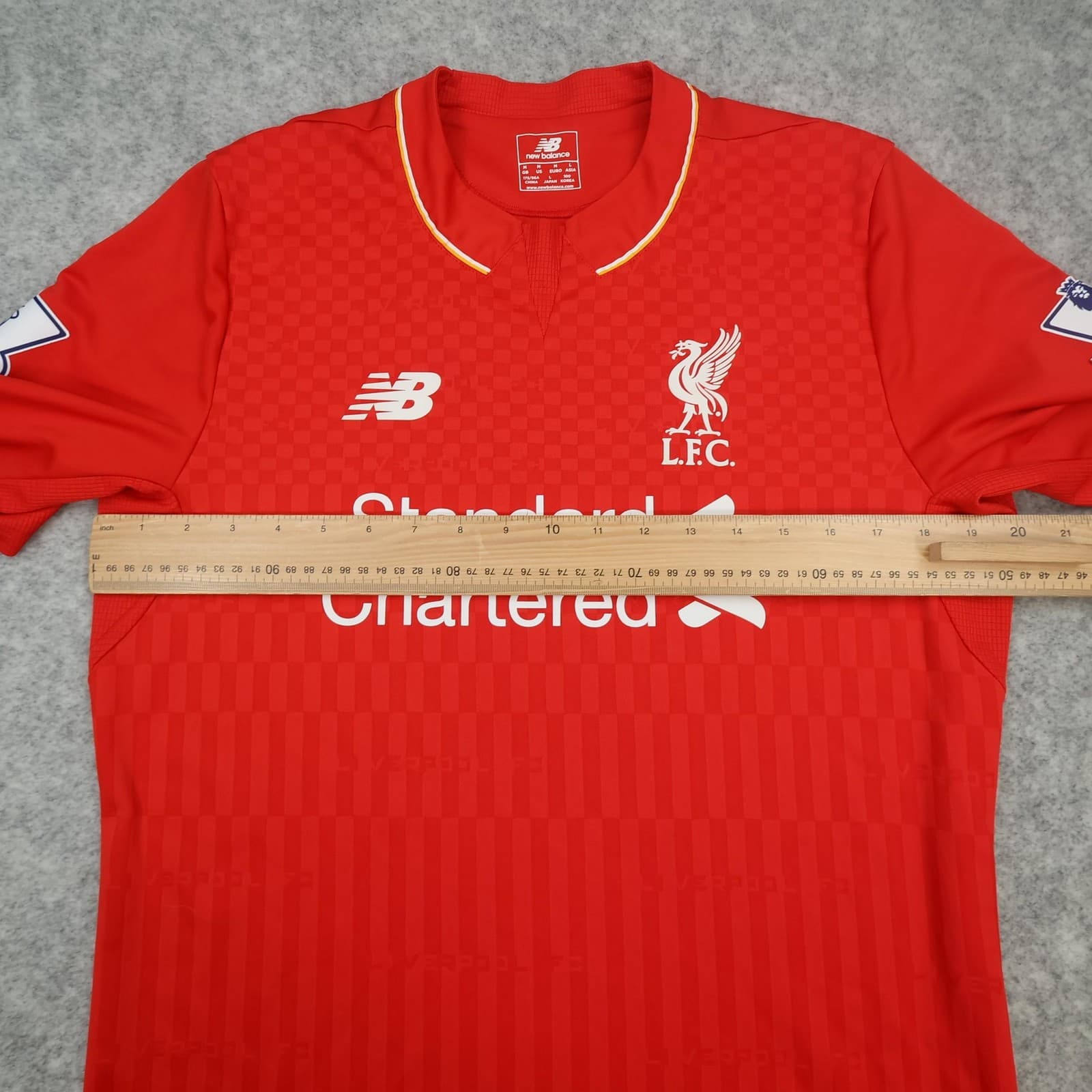 Liverpool Shirt Mens Medium Home Kit 2015 2016 Red New Balance Joe Allen Soccer photo 17