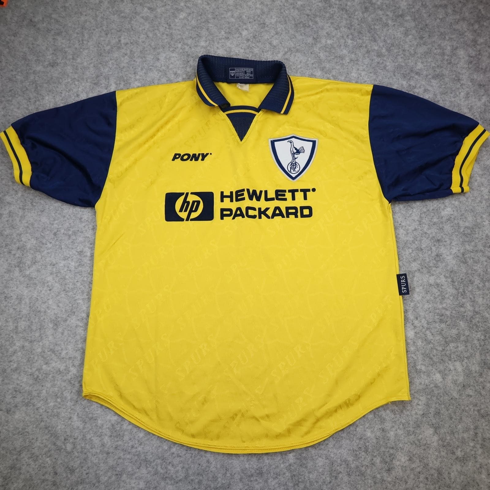 Vintage Tottenham Hotspur Shirt Mens XL Away 1995 1997 Pony Hewlett Packard