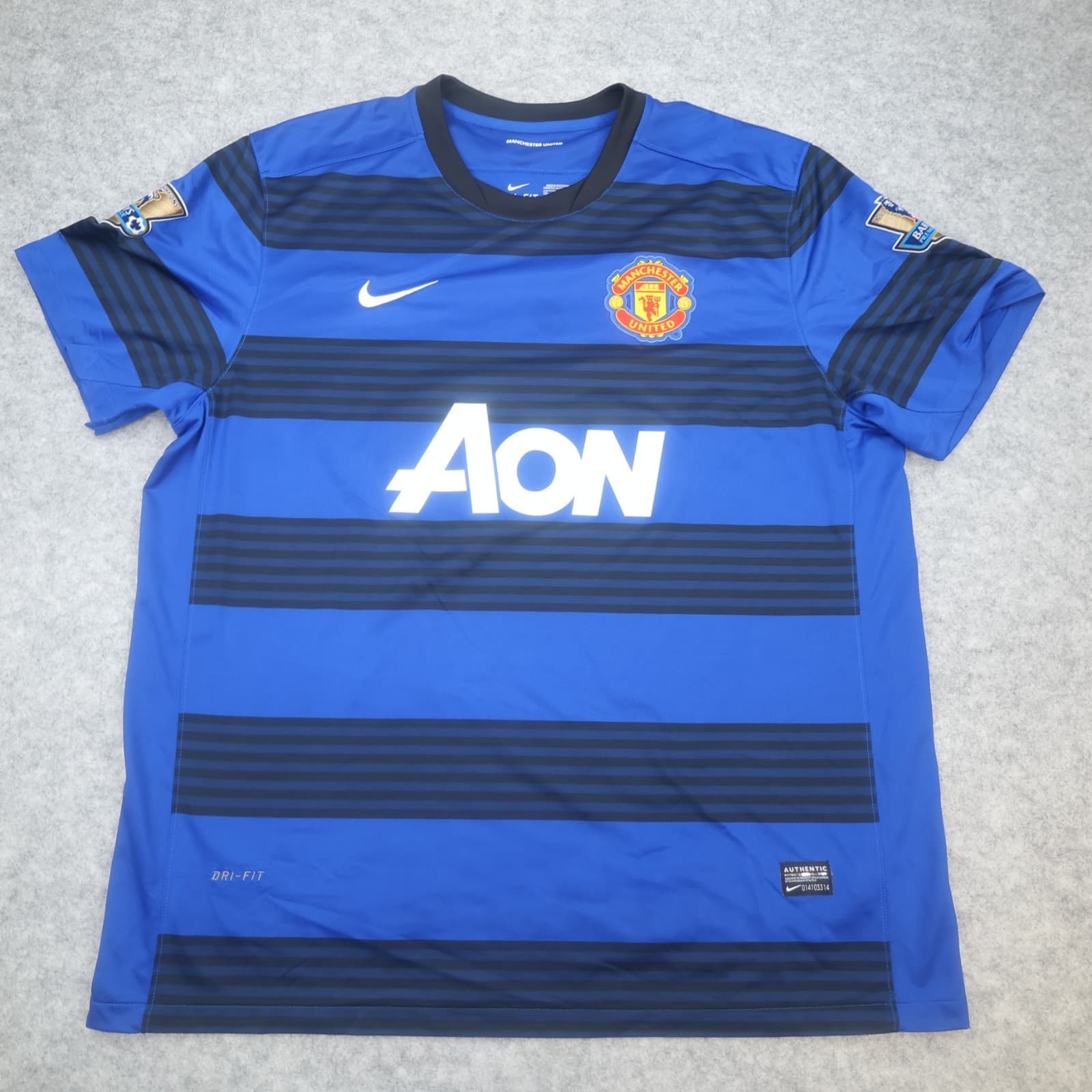 Manchester United Shirt 2XL Away Blue Home Kit 2011 2012 Jersey Alex Ferguson photo 2