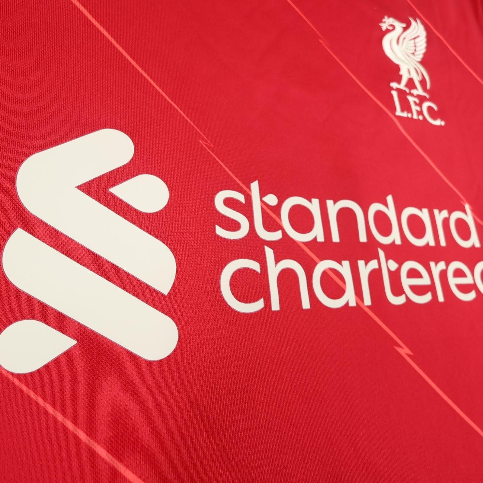 Liverpool Shirt Mens Medium Red Home 2021 2022 Football Nike Standard Chartered photo 6