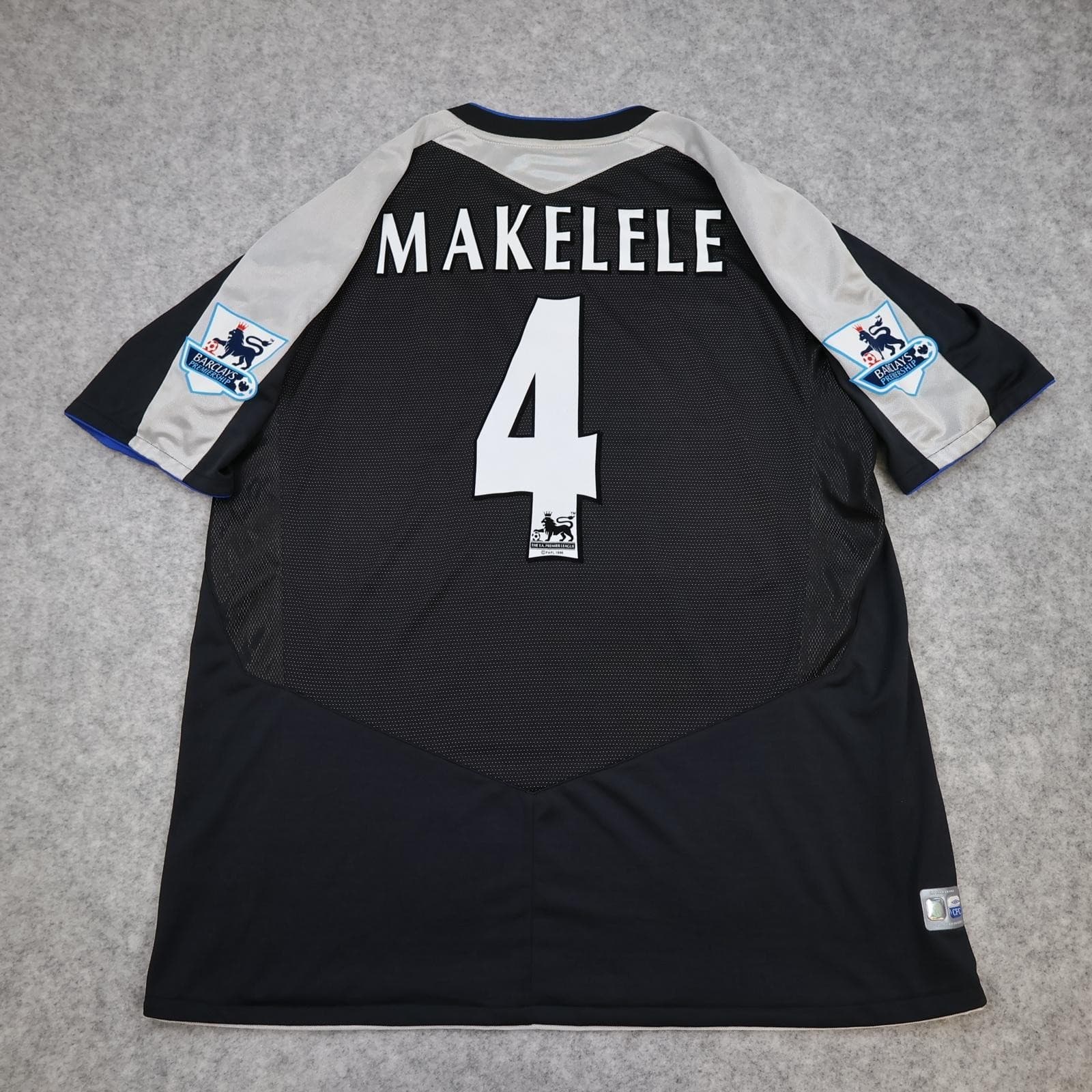 Vintage Chelsea Shirt Mens XL Black Away Kit 2004 2005 Football Umbro Makelele 4