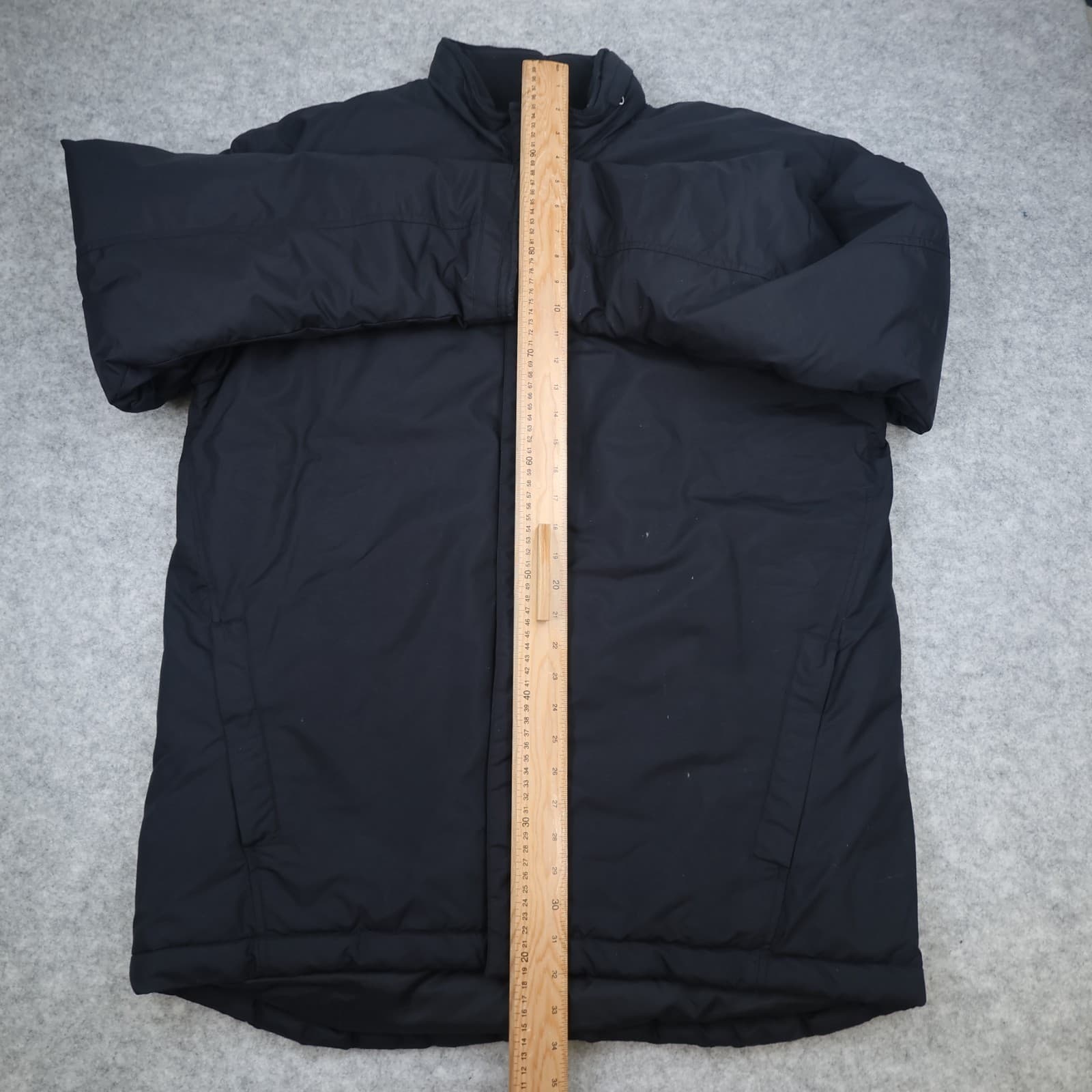 Vintage Manchester United Jacket Large Black Winter Nike Long Bench Coat 2000s photo 13