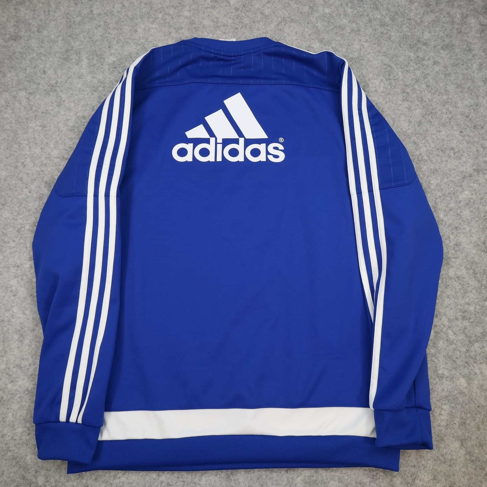 Chelsea Drill Top Mens Medium Blue Football Adidas Soccer Jumper 2015 2016 photo 2