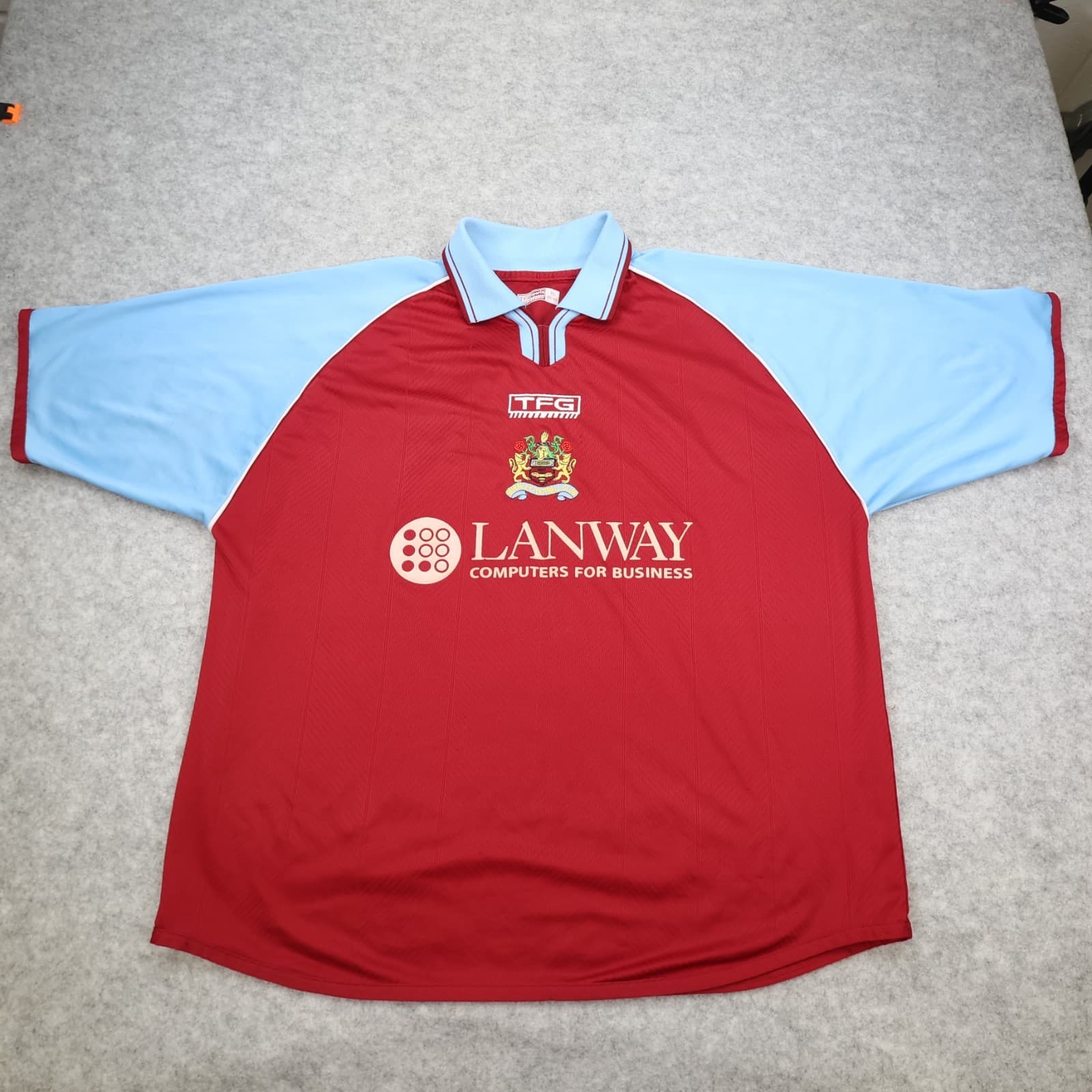 Vintage Burnley Shirt Extra Large Home Kit Mitre 2002 2003 Jersey Lanway TFG