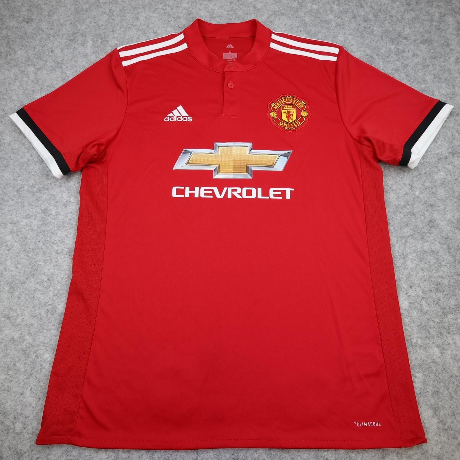 Manchester United Shirt Mens Large Red Home 2017 2018 Football Adidas Matic 31 photo 2