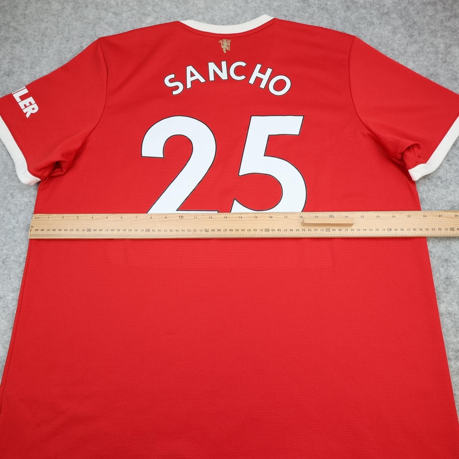Manchester United Shirt Mens 2XL Red Home 2021 2022 Football Adidas Sancho 25 photo 11