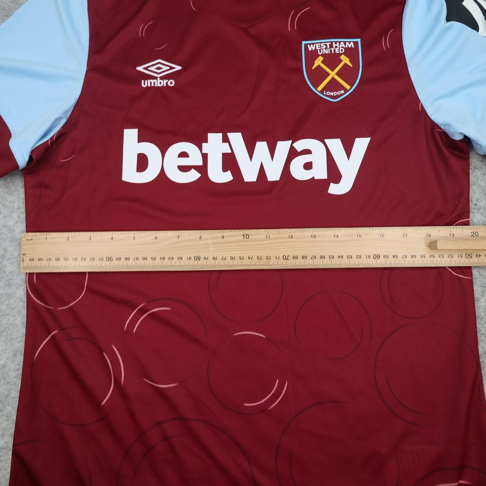 West Ham United Shirt Mens Large Red Home EPL 2023 2024 Umbro Betway Jersey photo 10